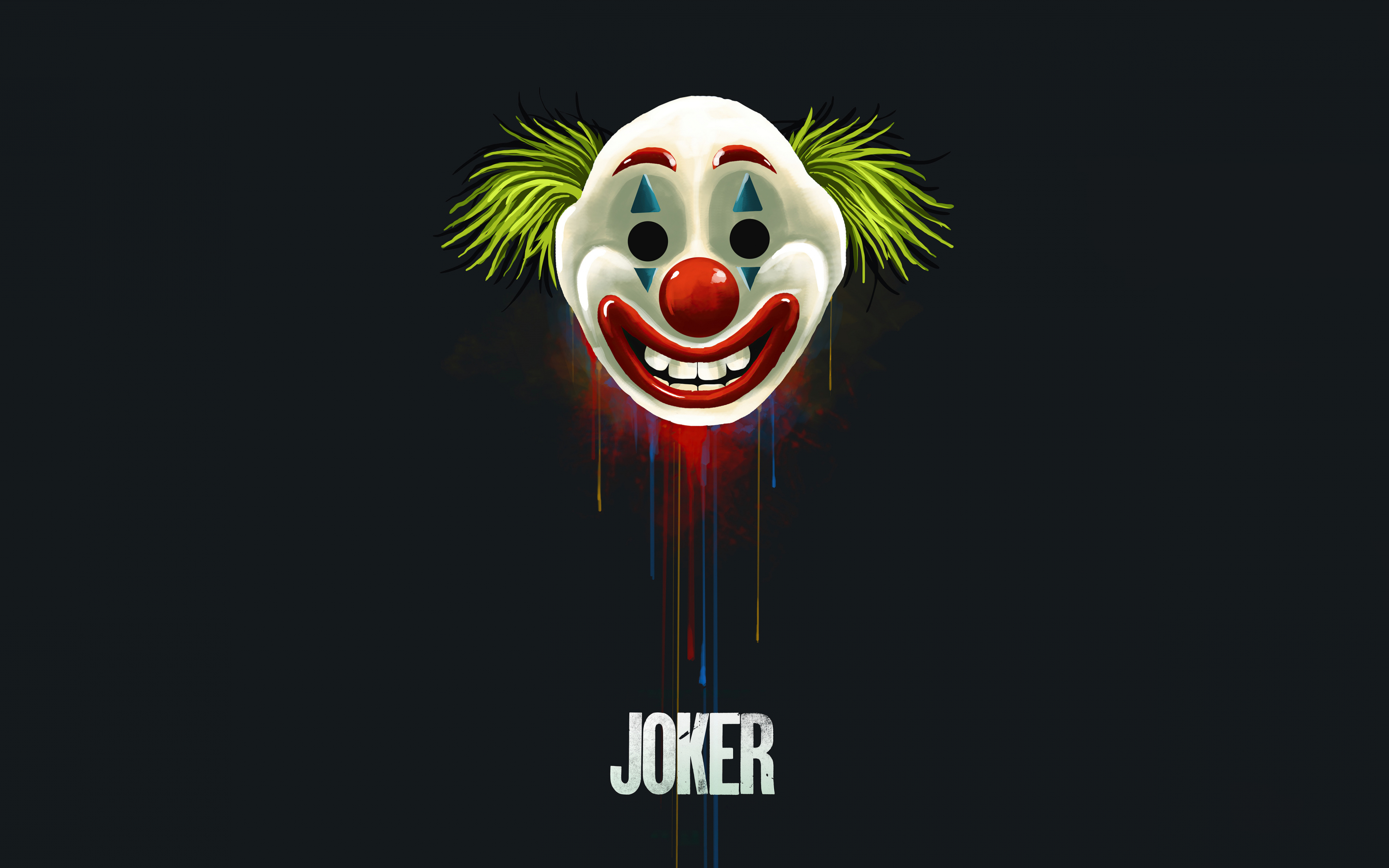 We all are clowns! mask, joker, art, 2880x1800 wallpaper