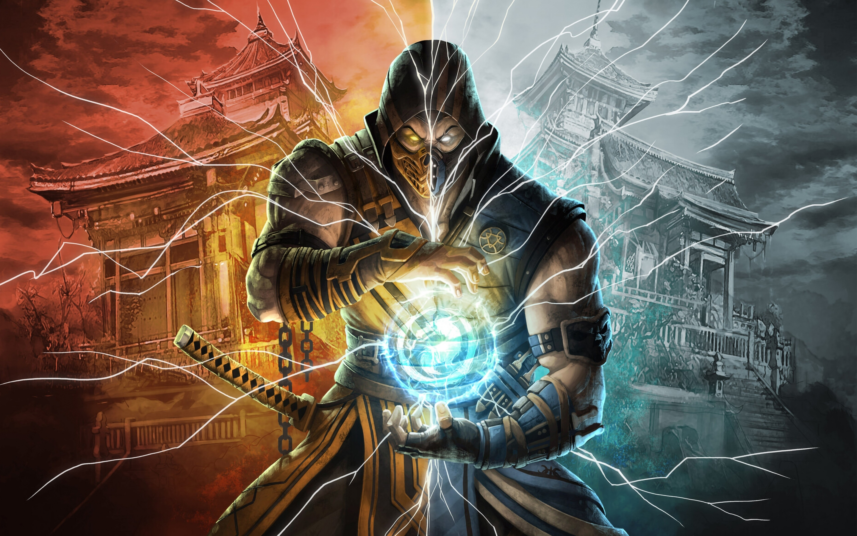 Game, Sub-Zero, fighter, Mortal Kombat 11, 2880x1800 wallpaper