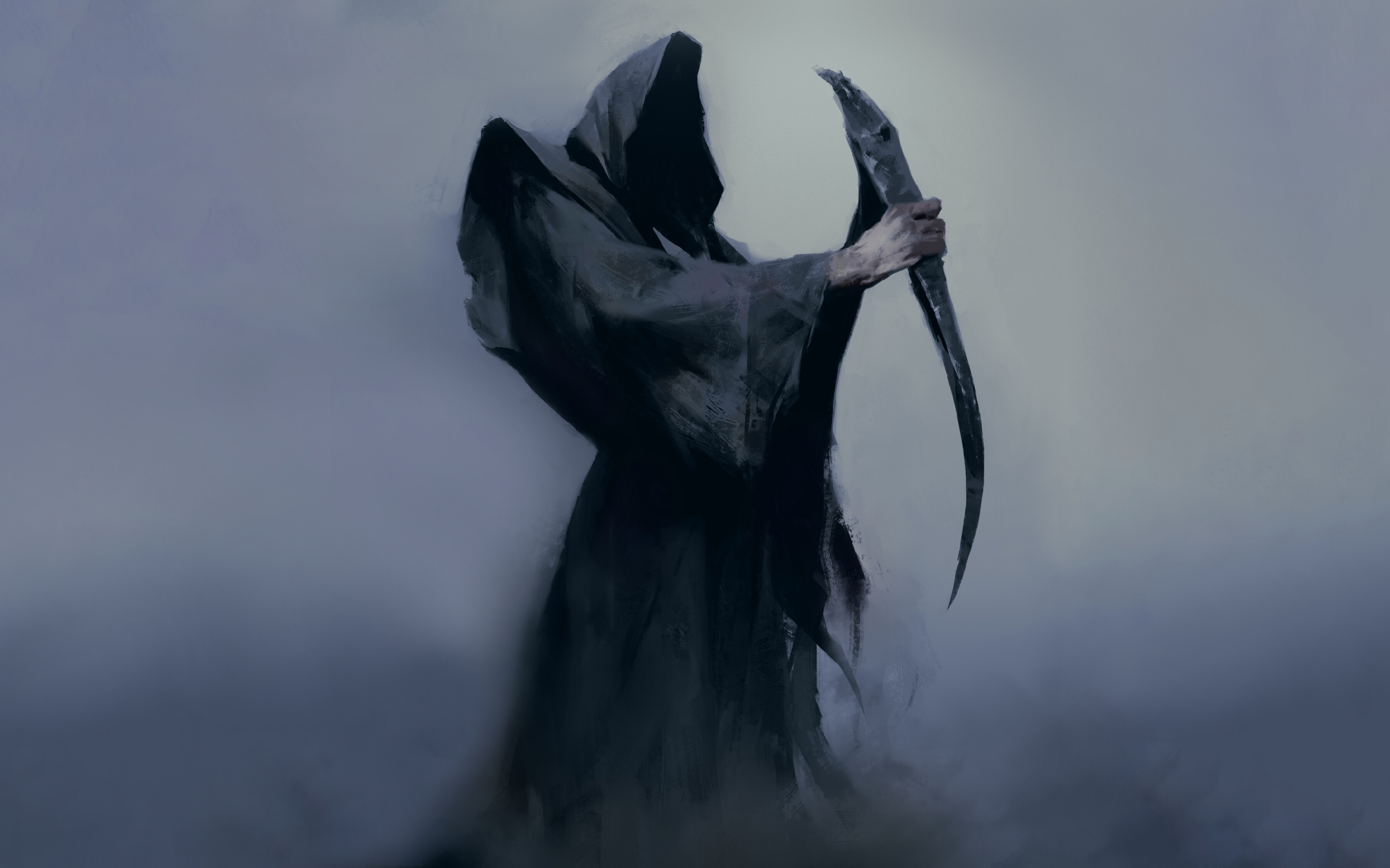 Death, Reaper, fantasy, art, 2880x1800 wallpaper