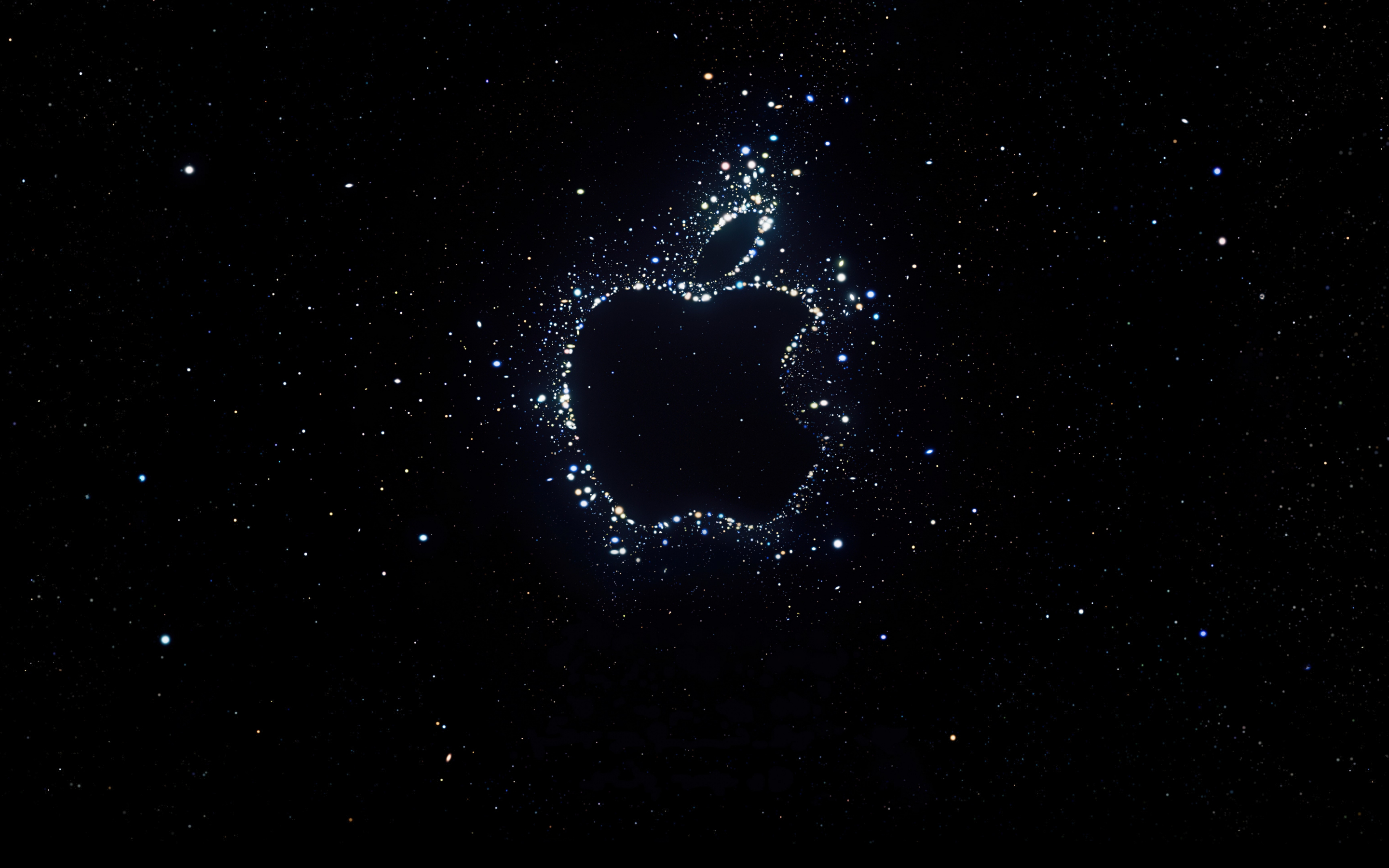 Dark logo, Apple, 2022 event, 2880x1800 wallpaper