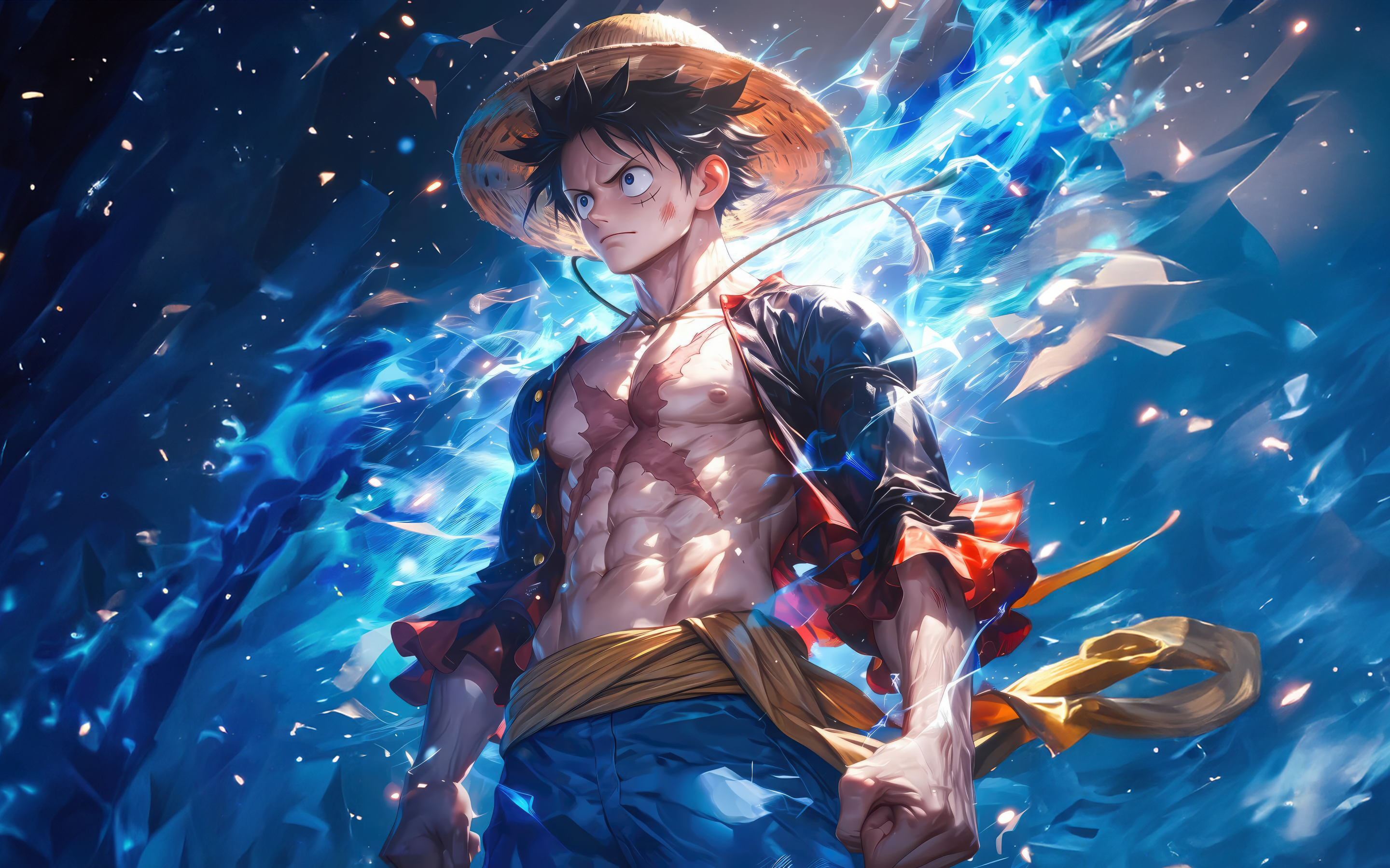 Monkey D. Luffy, pirate warrior, leader of pirates, anime , 2880x1800 wallpaper