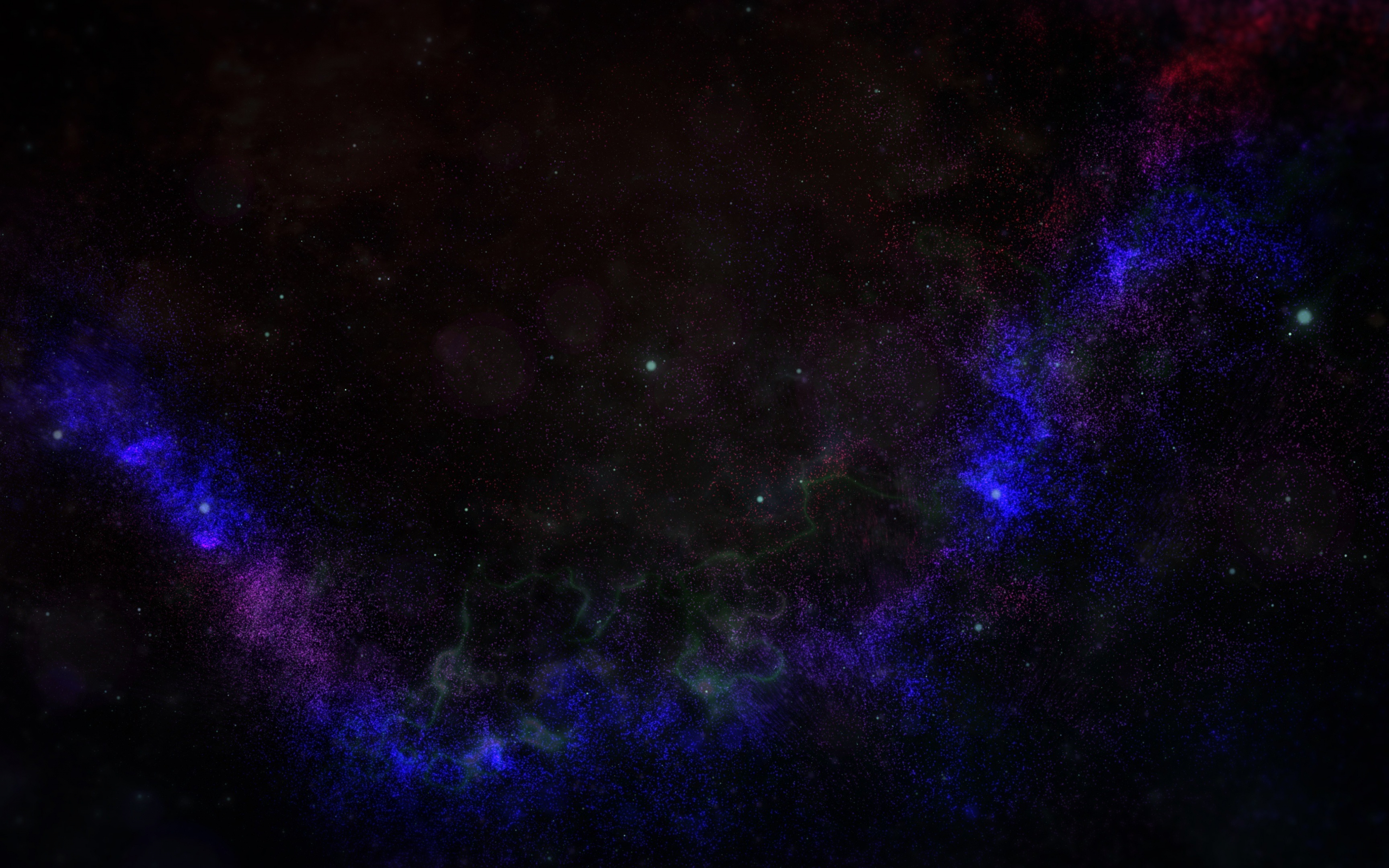 Astronomy, galaxy, clouds, space, dark, starry sky, 2880x1800 wallpaper