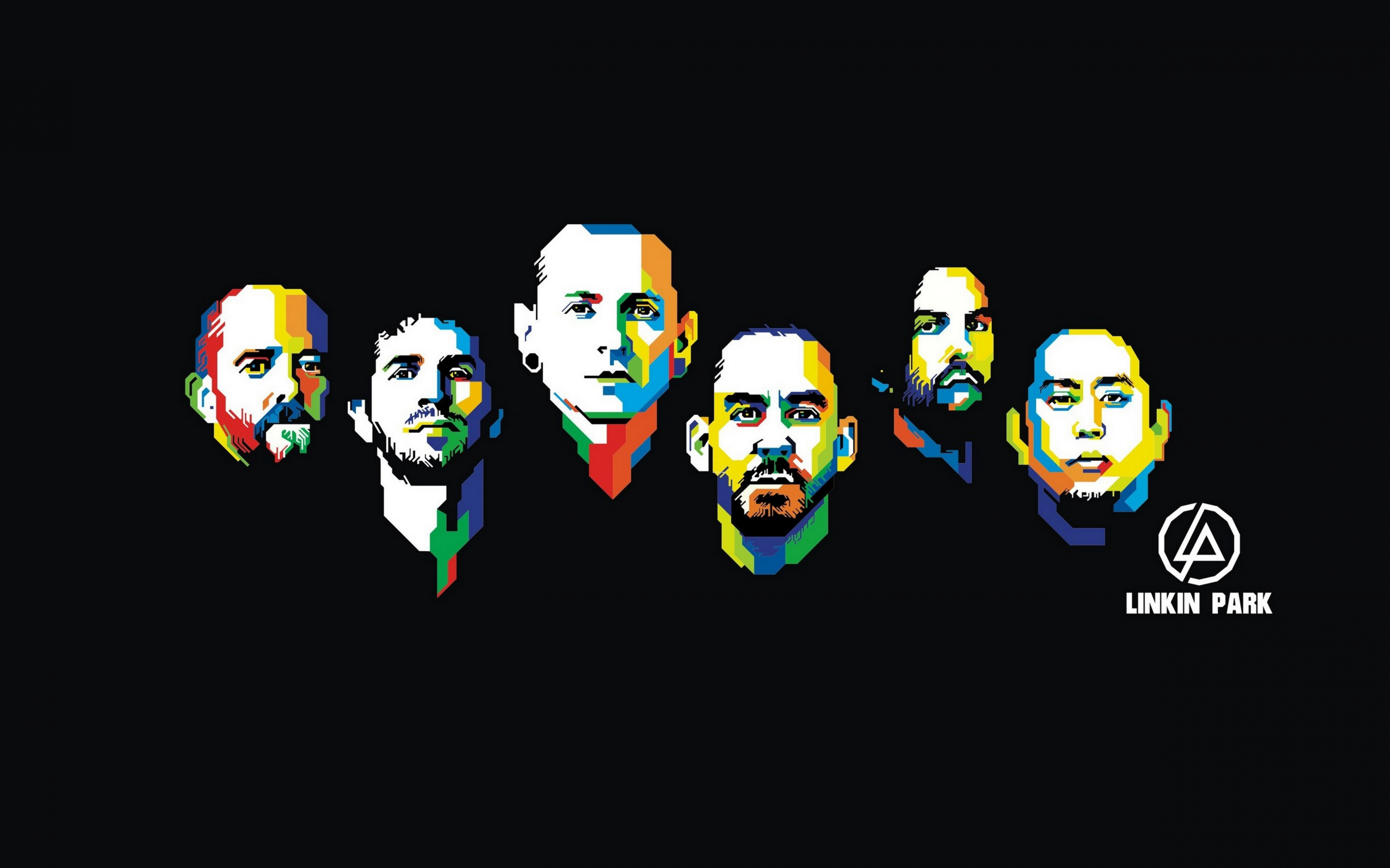 Linkin park, American, Rock band, minimal, digital art, 2880x1800 wallpaper