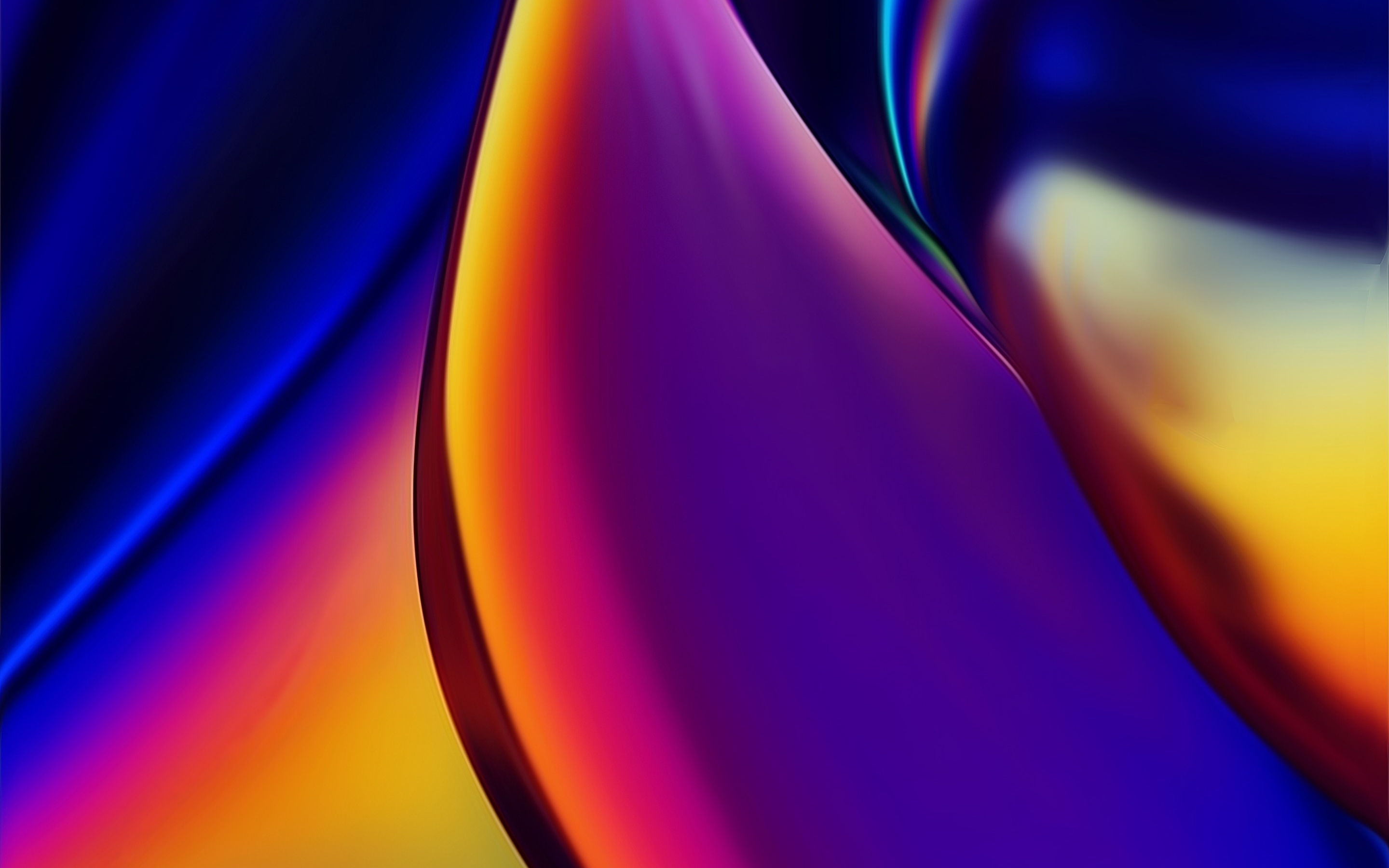 Glow, curves, abstraction, colorful, 2880x1800 wallpaper