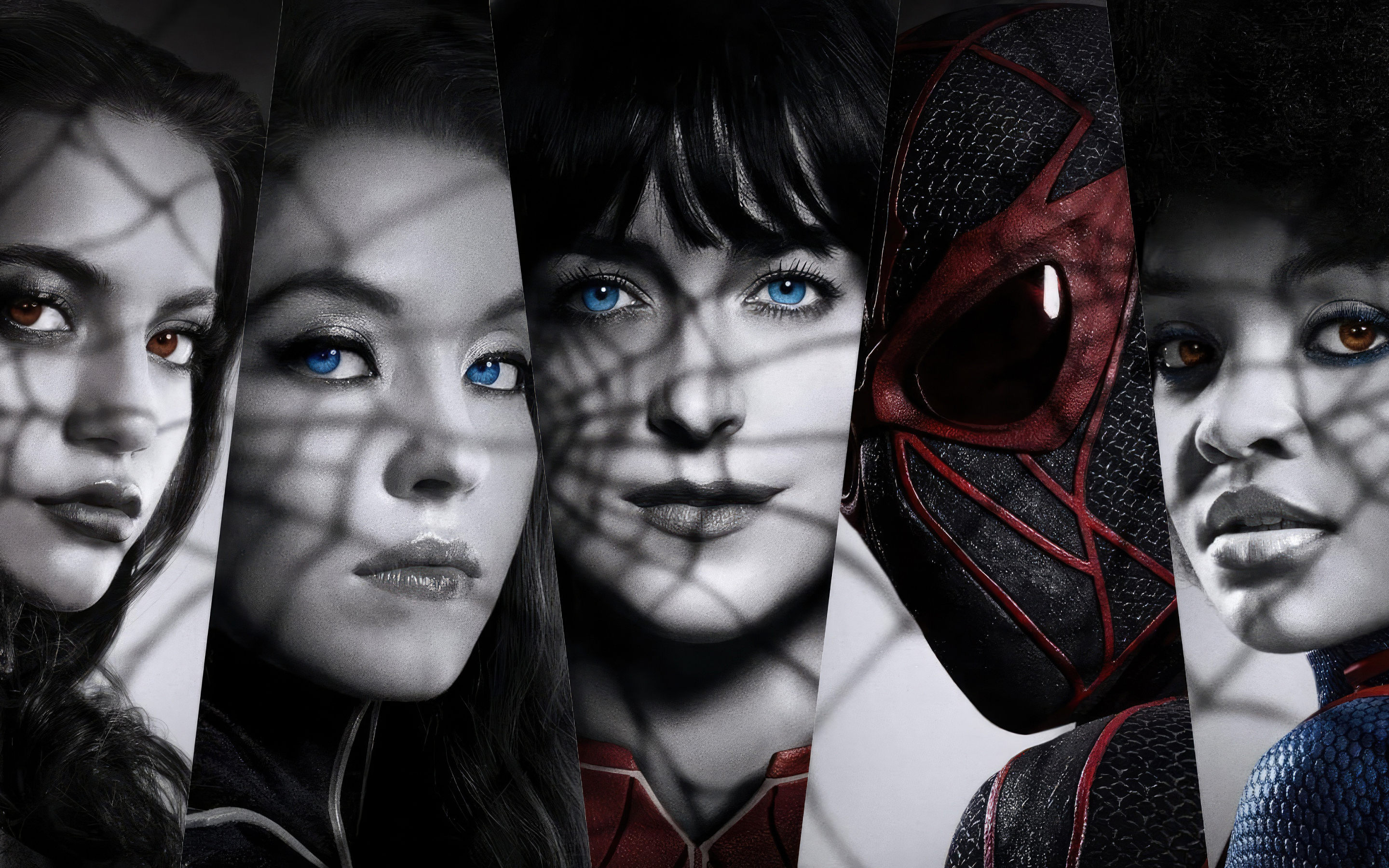 Madame Web's all Character, posters of all girls, movie, 2024, 2880x1800 wallpaper