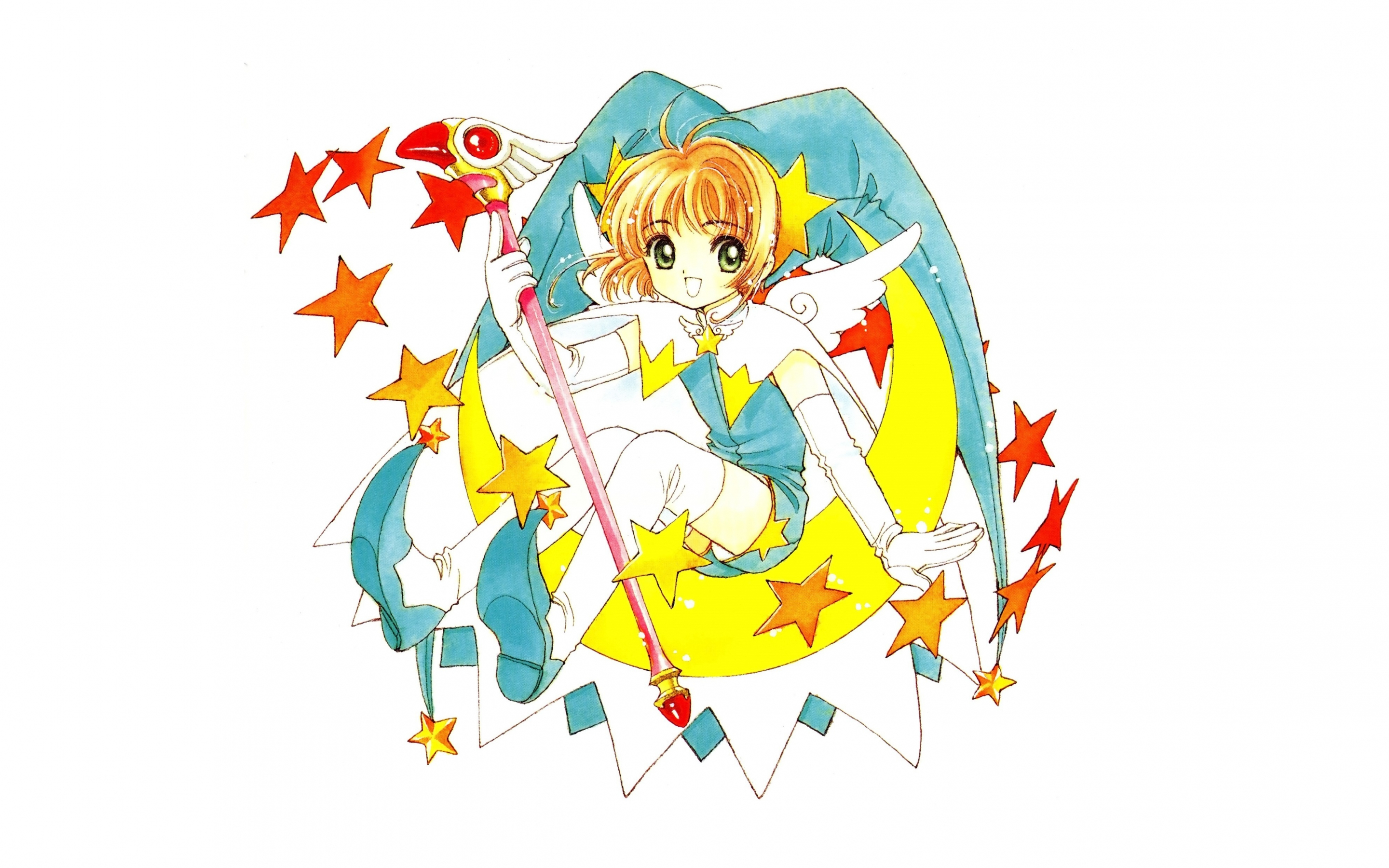Anime girl, minimal, Sakura Kinomoto, Cardcaptor Sakura, 2880x1800 wallpaper