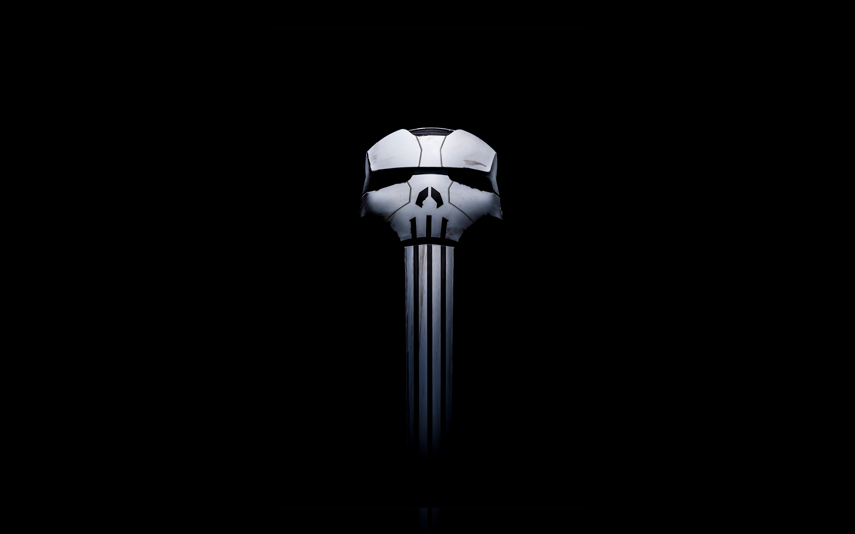 2020, Punisher, superhero, logo, minimal, 2880x1800 wallpaper