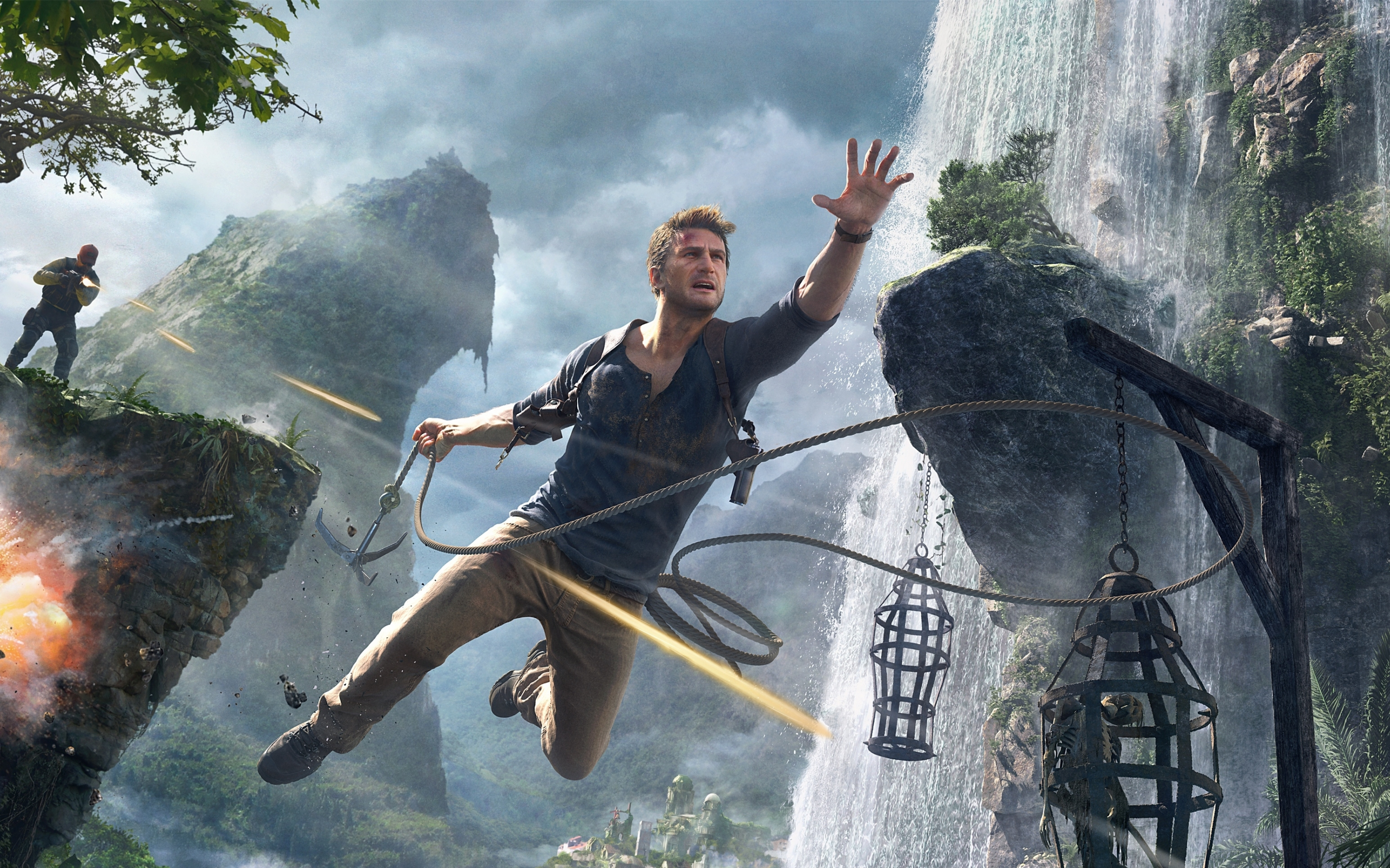 Game, Uncharted 4: A Thief's End, 2020, jump, 2880x1800 wallpaper