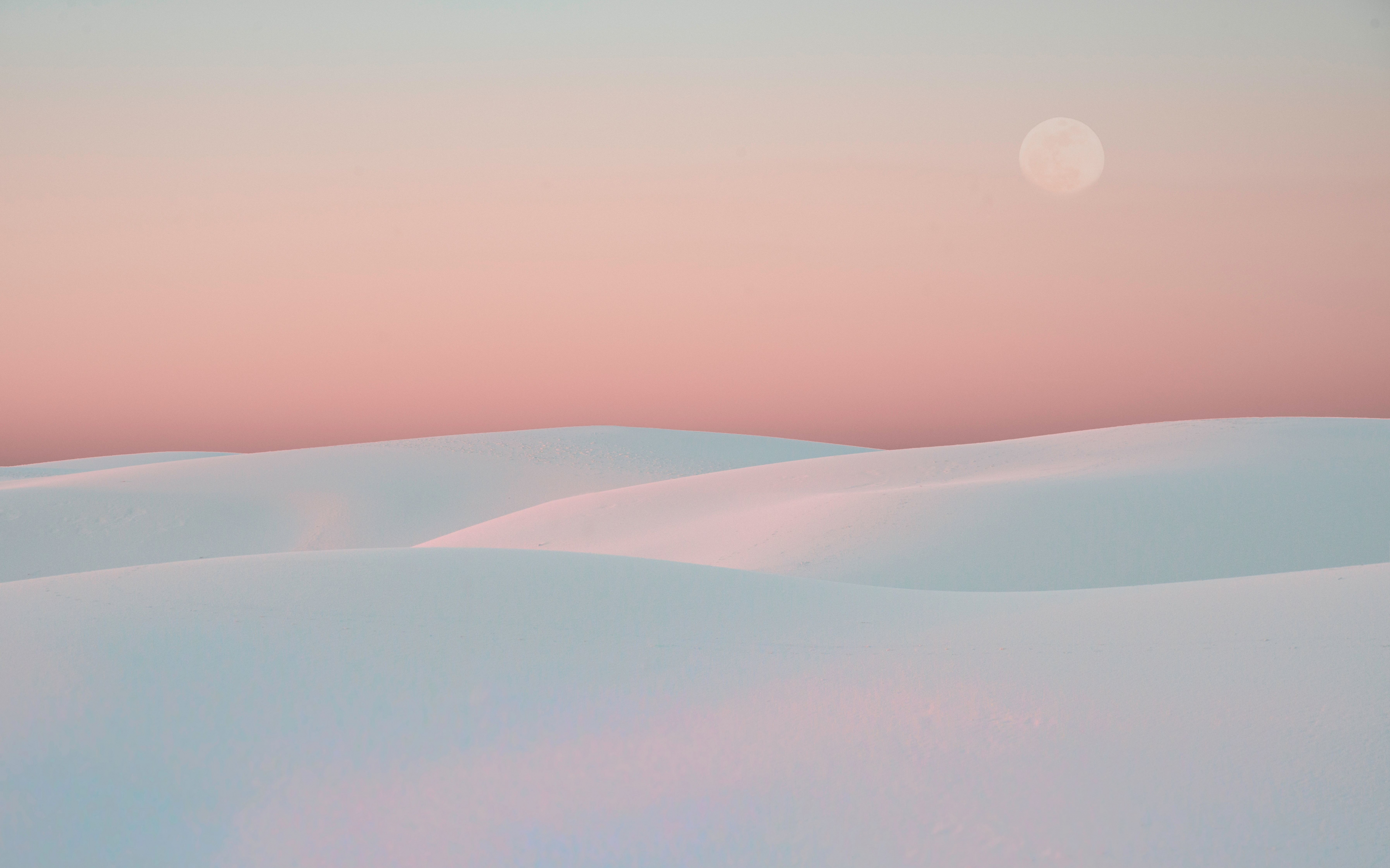 Sunset, white desert, dunes, nature, 2880x1800 wallpaper