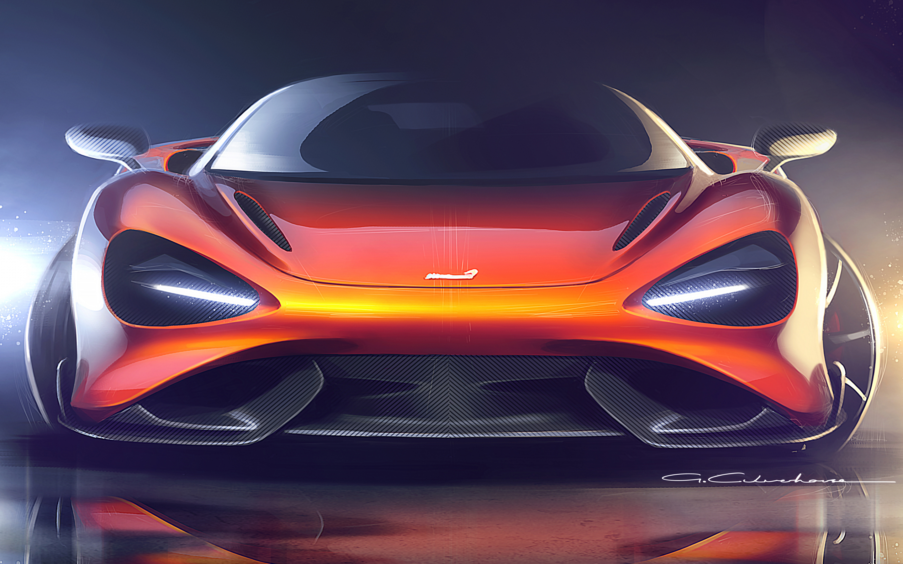 Front-view, McLaren 765LT, 2020, 2880x1800 wallpaper