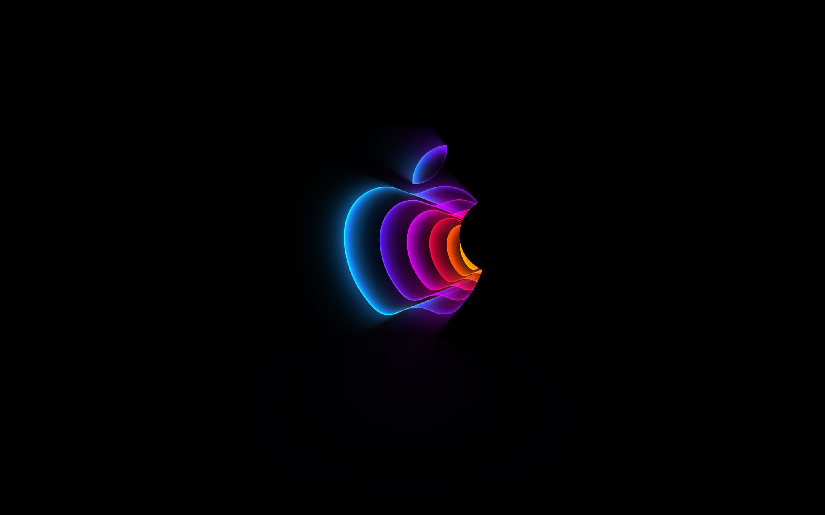 Apple's logo, dark & minimal, 2022, 2880x1800 wallpaper