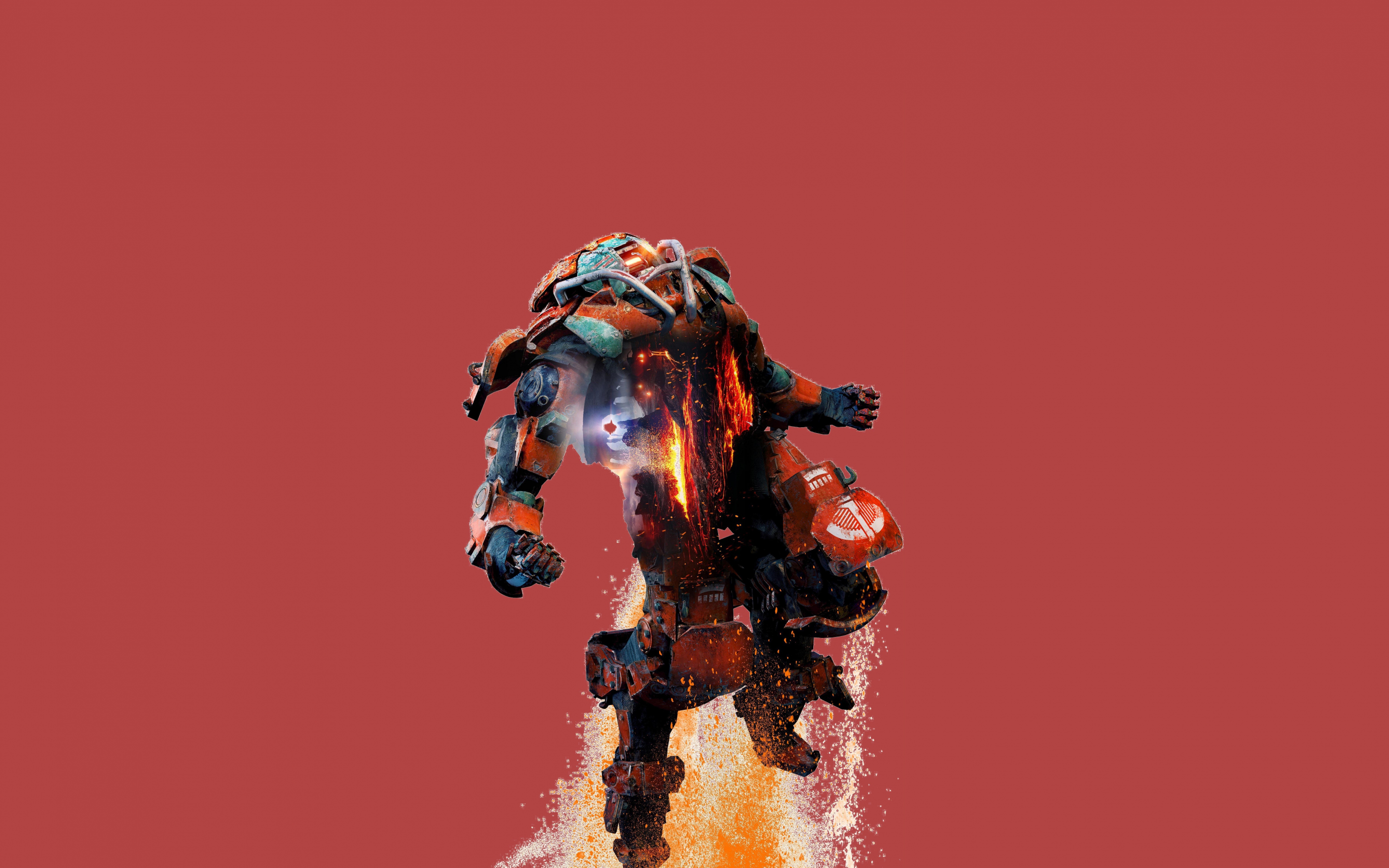 Red armor suit, Anthem, 2019 game, 2880x1800 wallpaper
