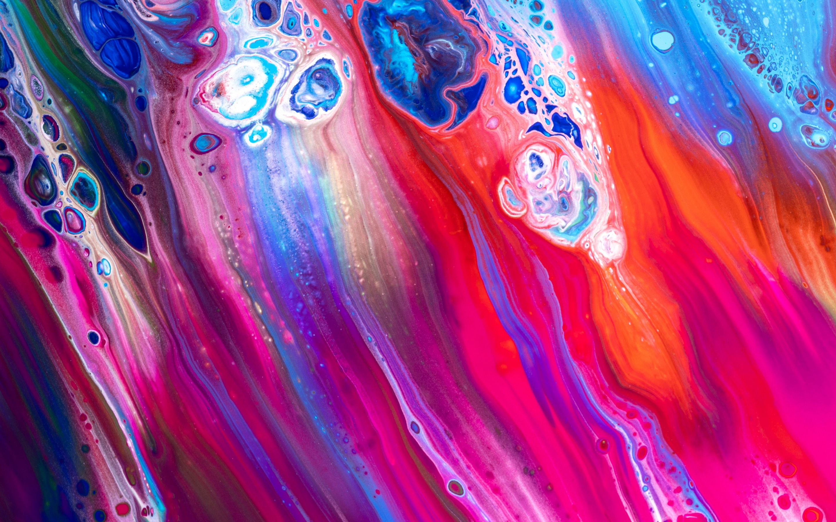 Colorful, spots, texture, abstract art, 2880x1800 wallpaper