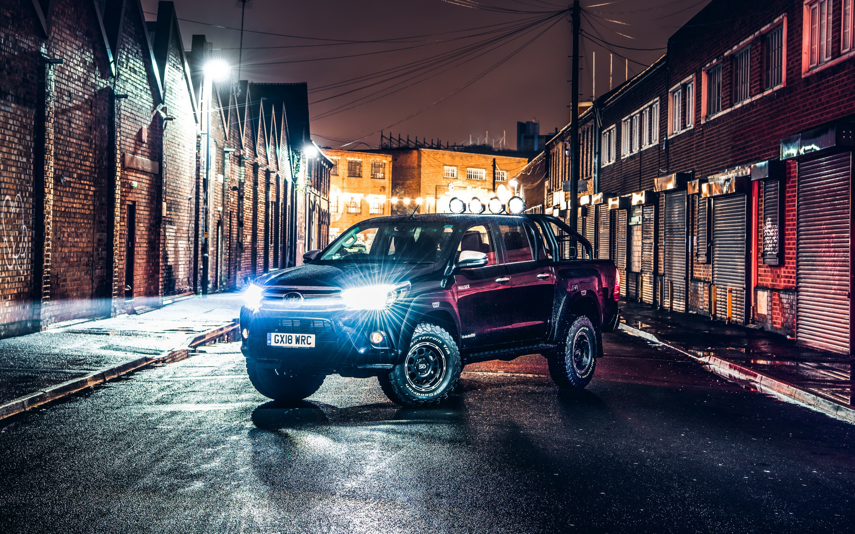 Toyota Hilux, Arctic truck, night, 2018, 2880x1800 wallpaper