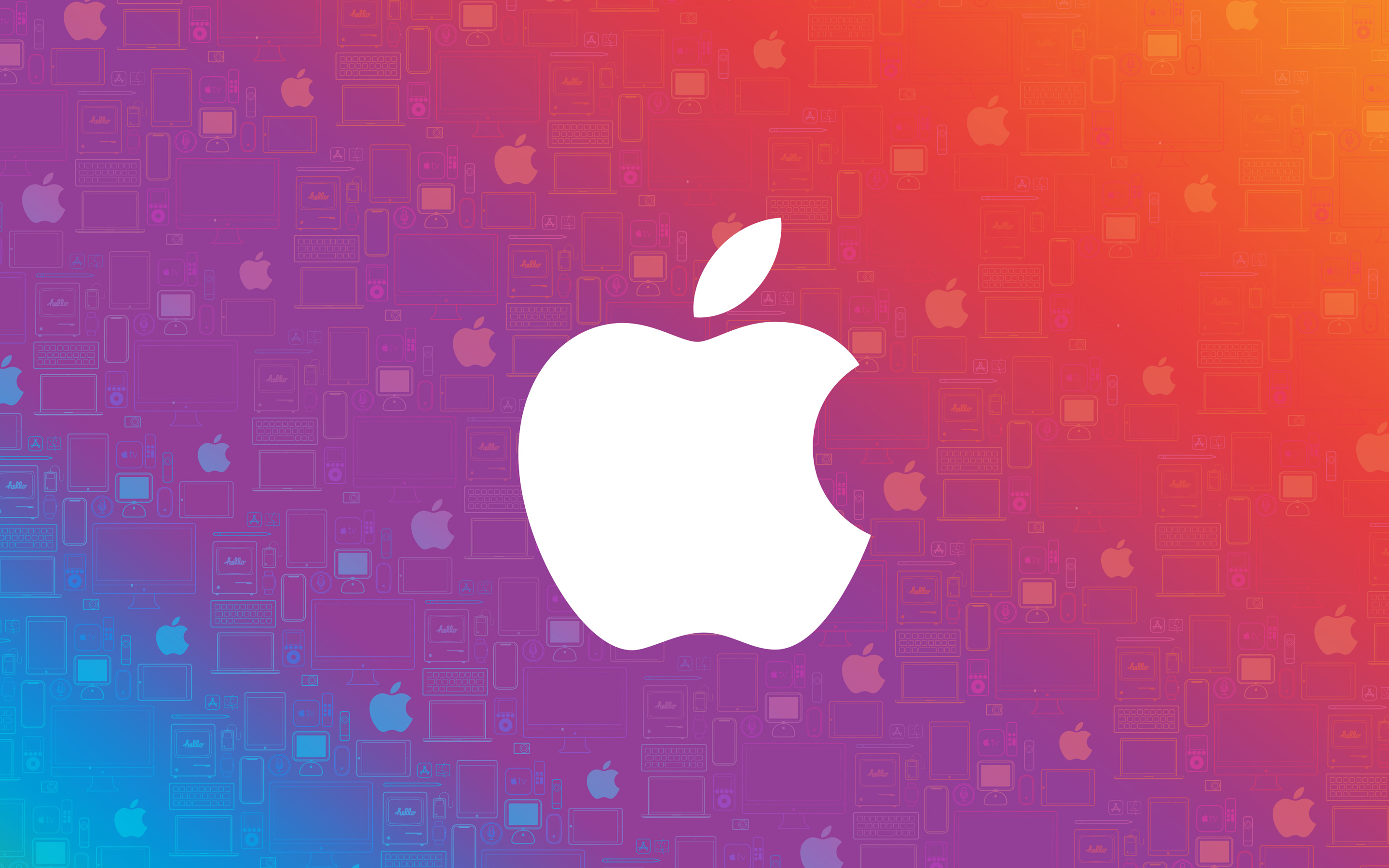 Apple, logo, digital art, 2880x1800 wallpaper