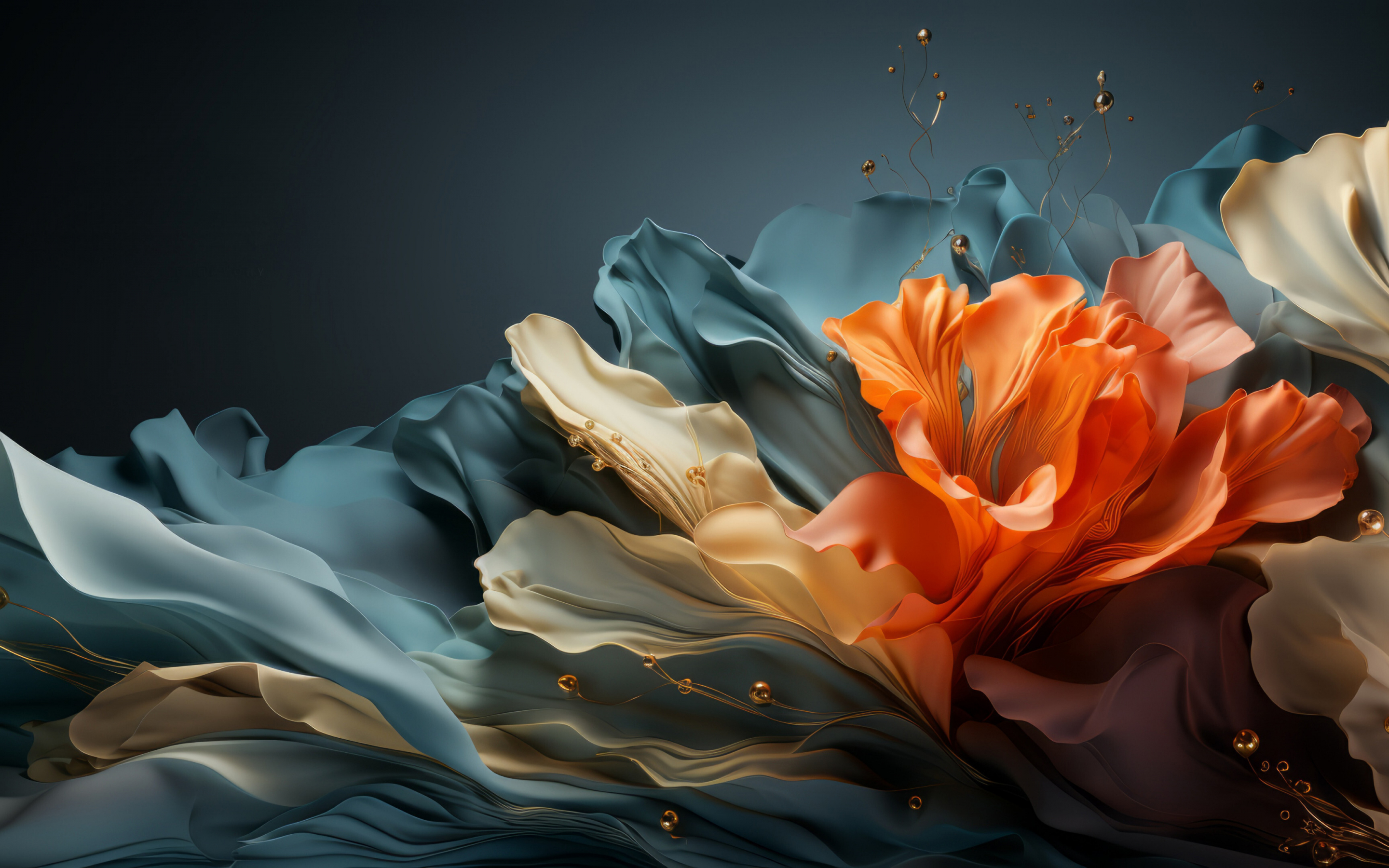 Window 11, stock photo, colorful floral art, 2880x1800 wallpaper