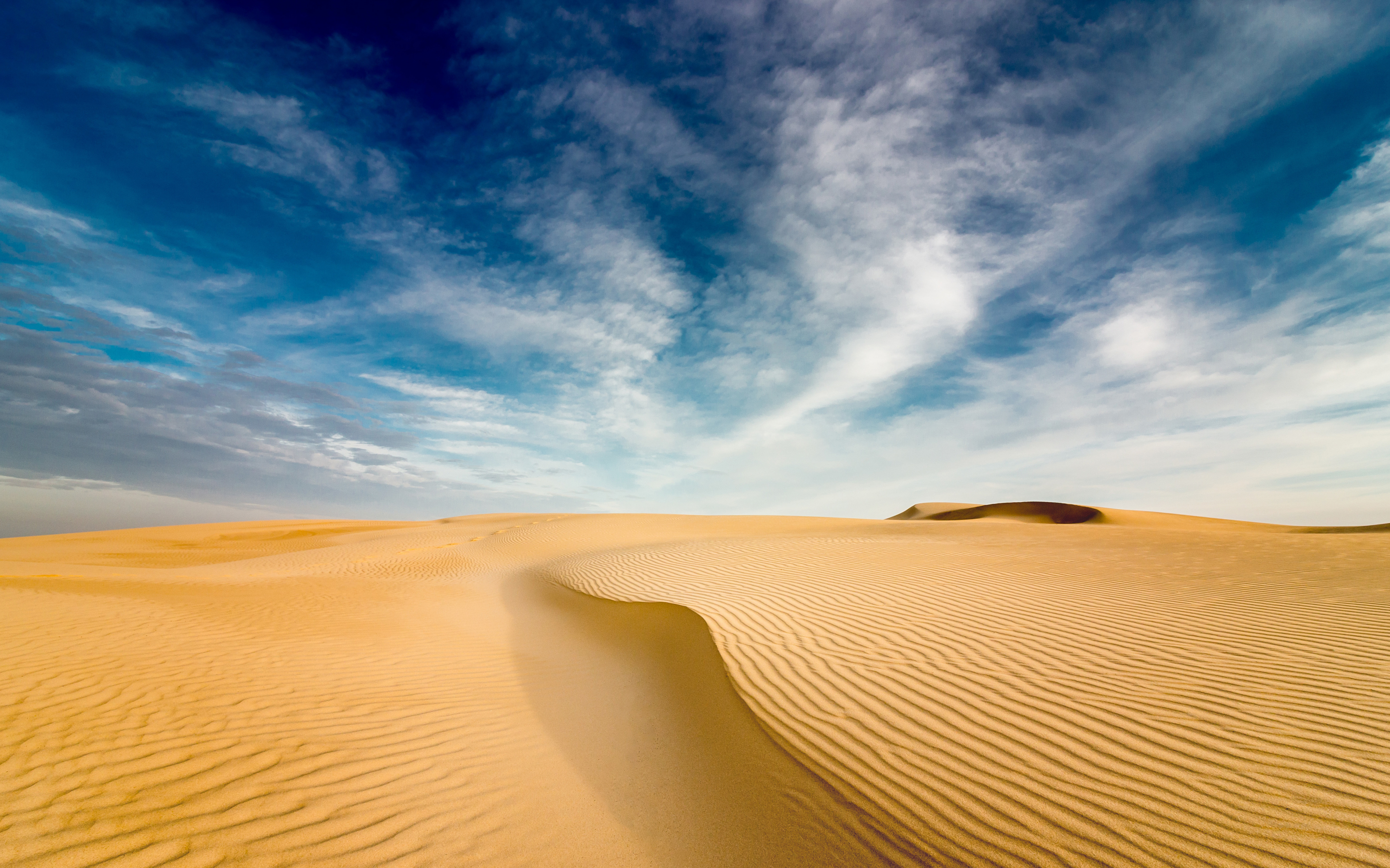 Desert sand, dunes, landscape, sunny day, 2880x1800 wallpaper