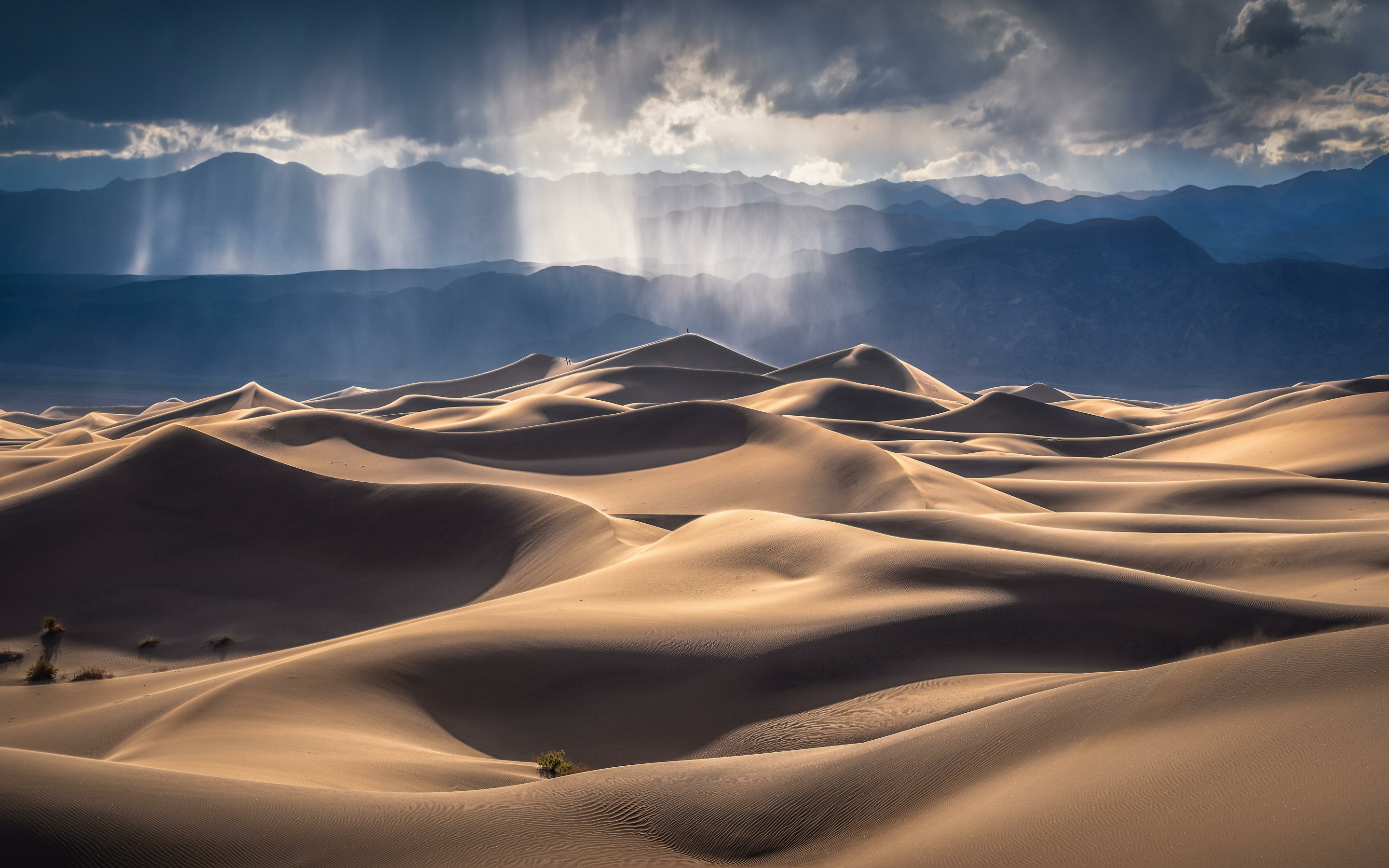 Hot day, desert dunes, landscape, nature, 2880x1800 wallpaper