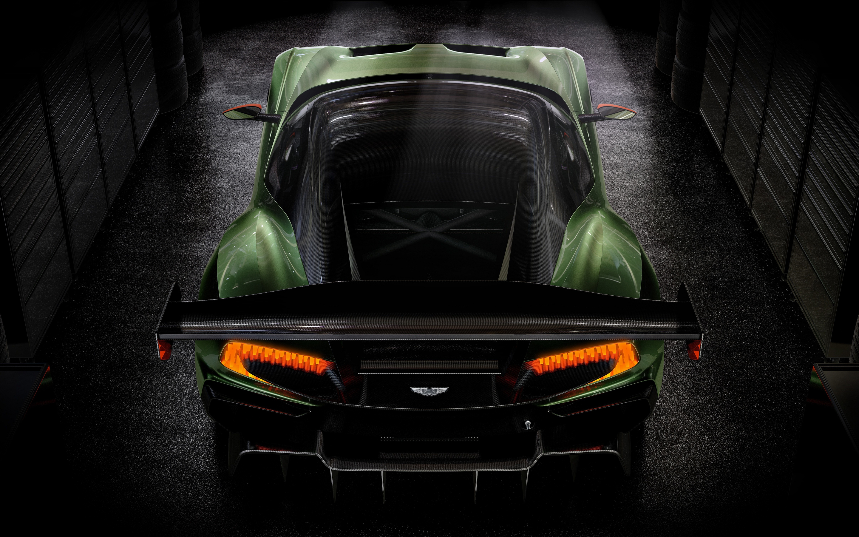 Rear, Aston martin Vulcan, super-car, 2880x1800 wallpaper