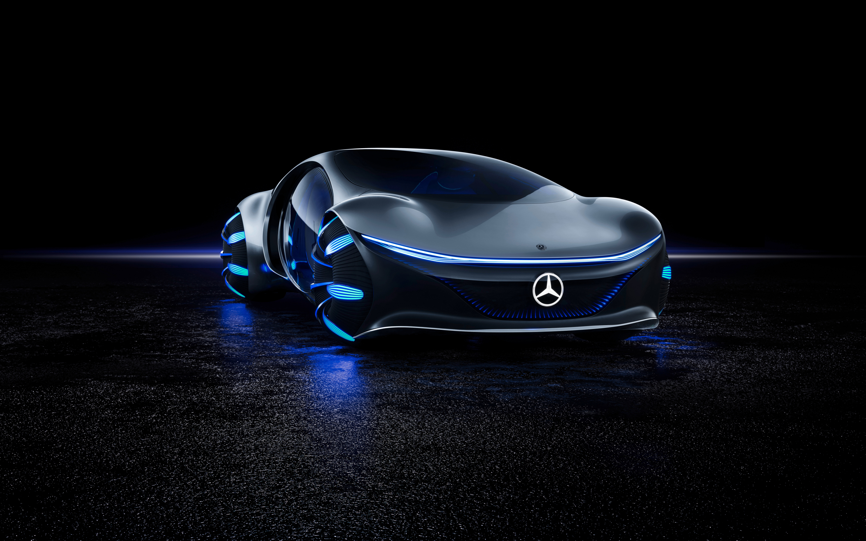 2020, blue glowing edge, Mercedes-Benz VISION AVTR, 2880x1800 wallpaper