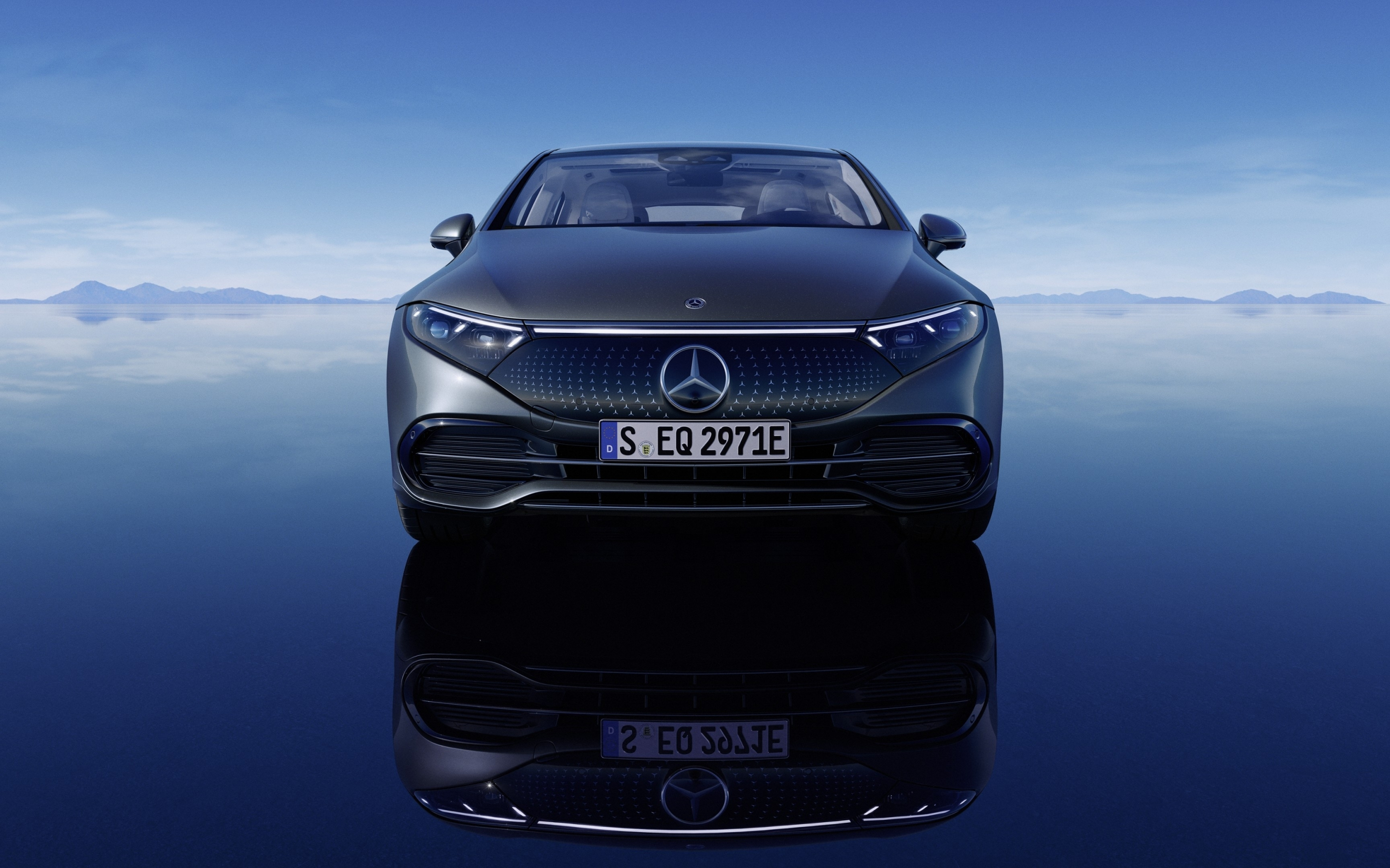 Mercedes-Benz EQS 450, 2021 electric car, 2880x1800 wallpaper