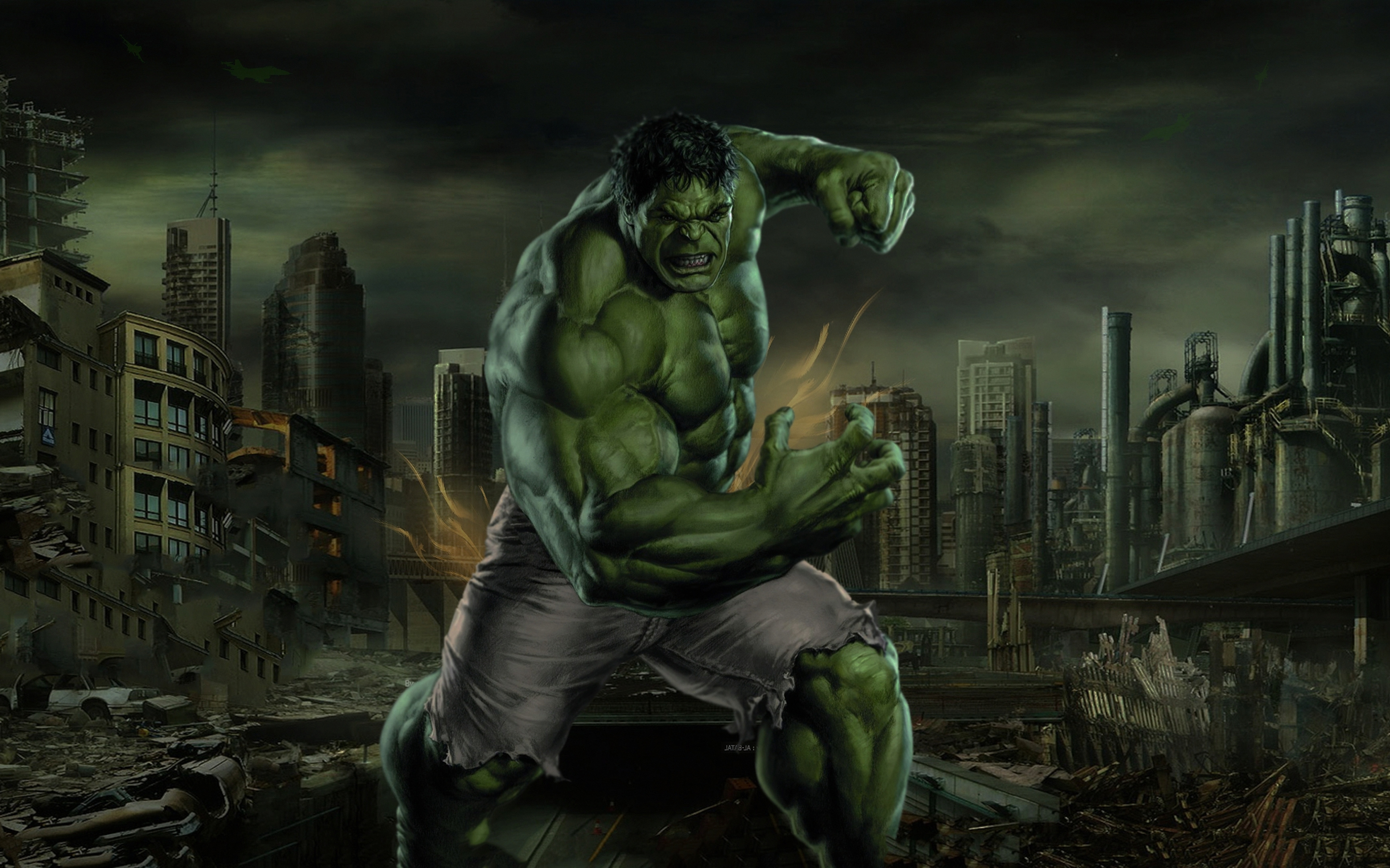 Hulk, green man, Smash It, 2880x1800 wallpaper