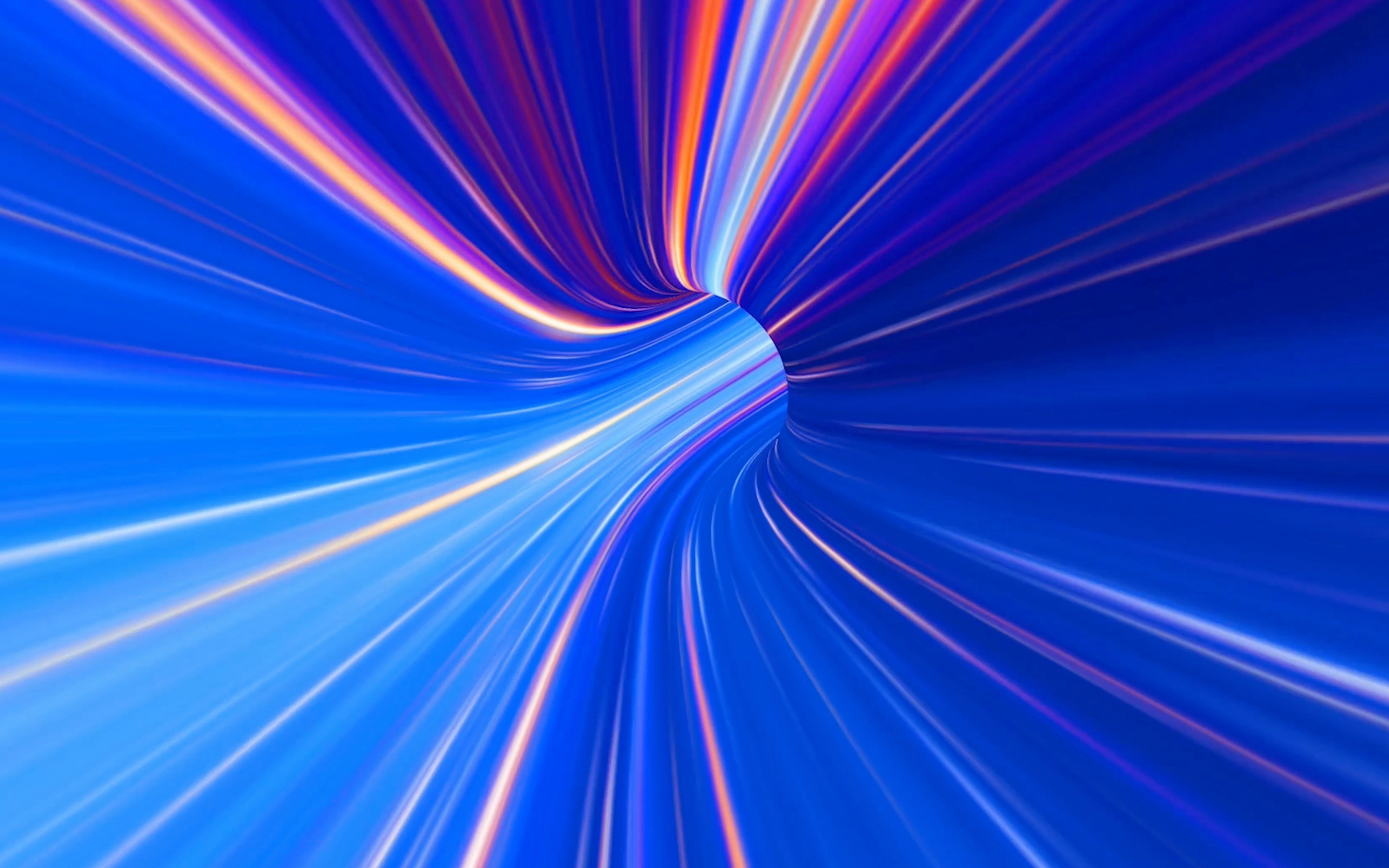 Waves, spectrum, colorful, tunnel, 2880x1800 wallpaper