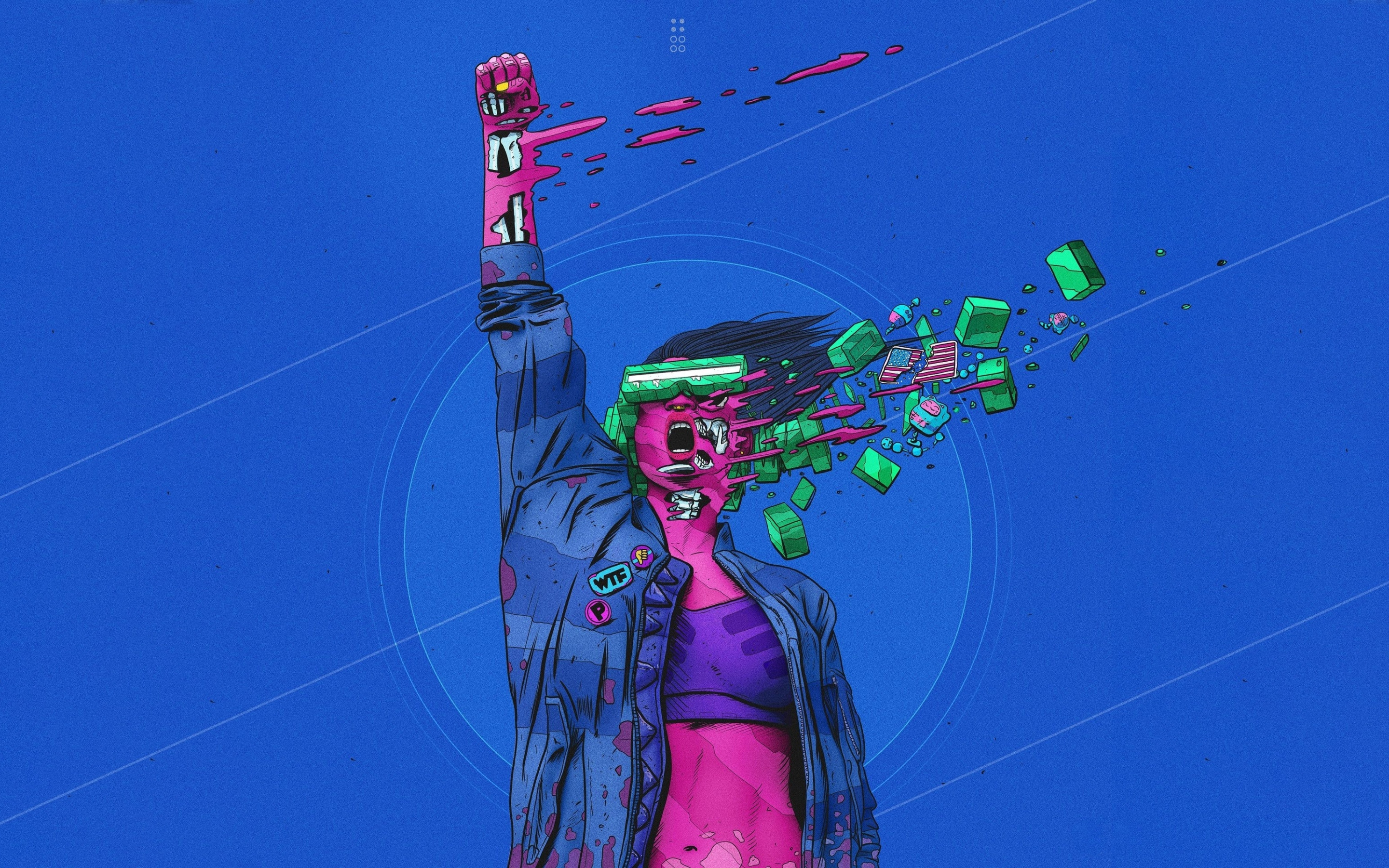 Girl cyborg, surreal, art, 2880x1800 wallpaper