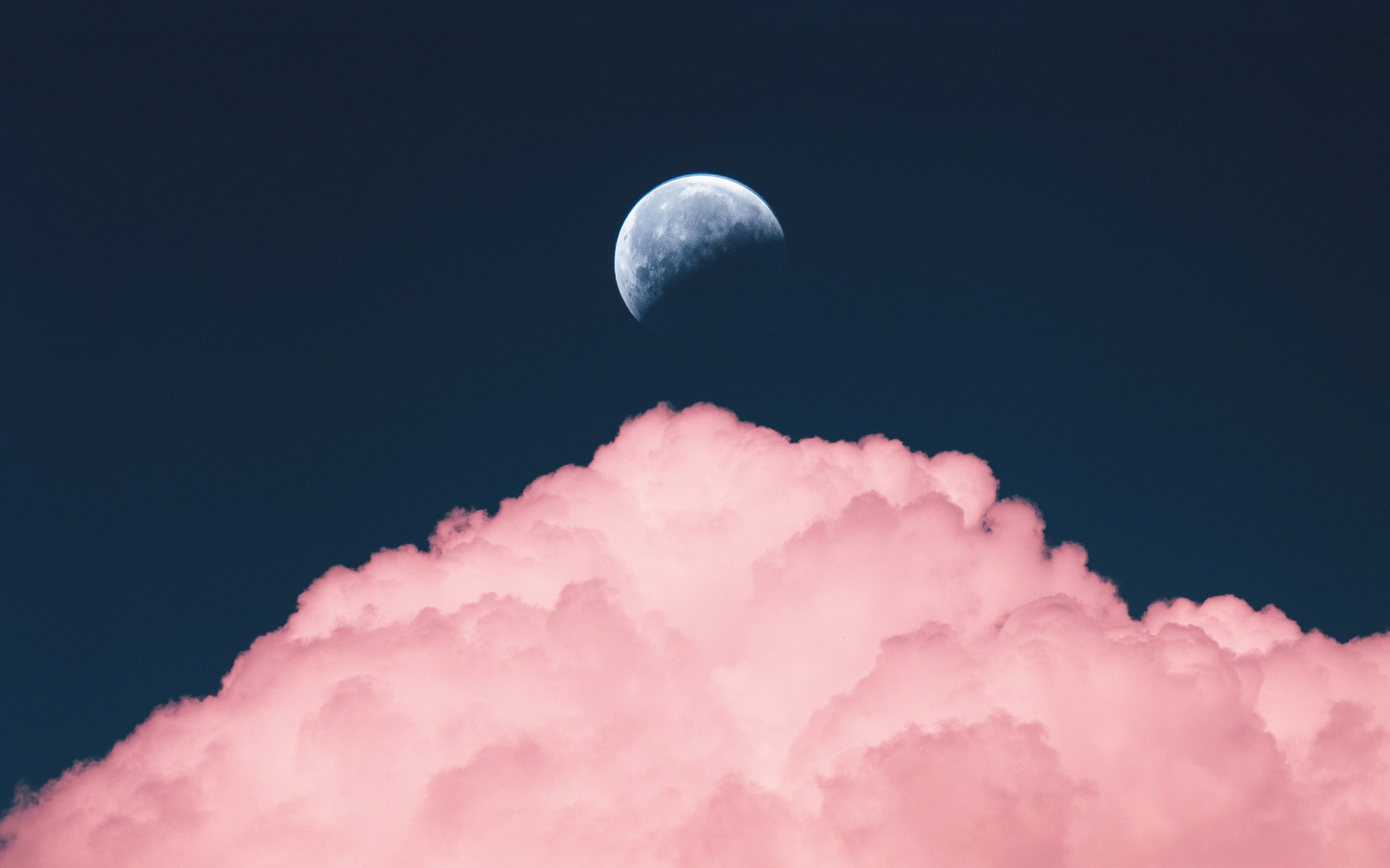 Download wallpaper 2880x1800 half-moon, clouds, mac pro retaia 2880x1800 hd  background, 23914