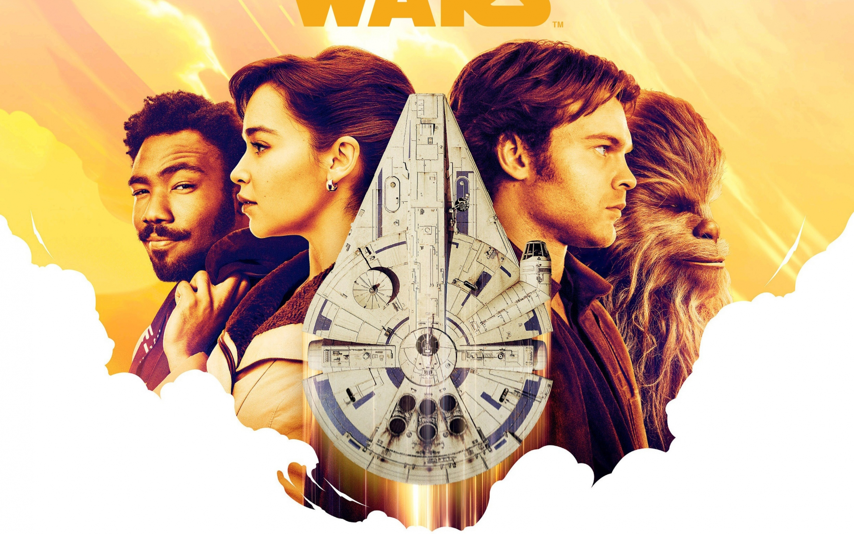 Solo: A Star Wars Story, Emilia Clarke, Donald Glover, Alden Ehrenreich, 2880x1800 wallpaper