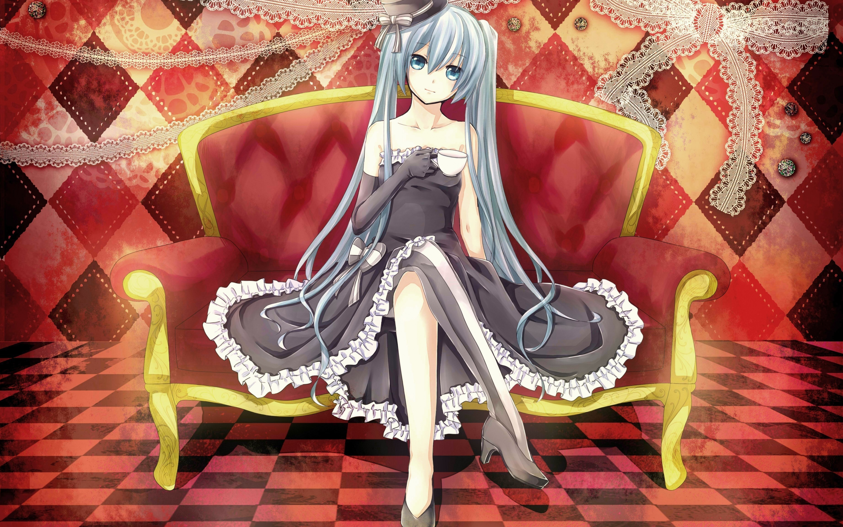 Hatsune miku, anime girl, 2880x1800 wallpaper