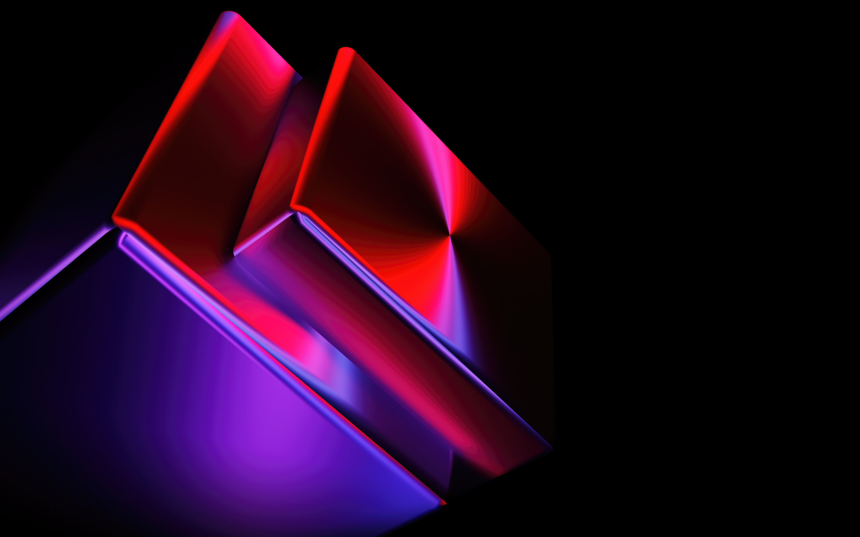 Enigmatic surface, abstract, cubes, dark, 2880x1800 wallpaper