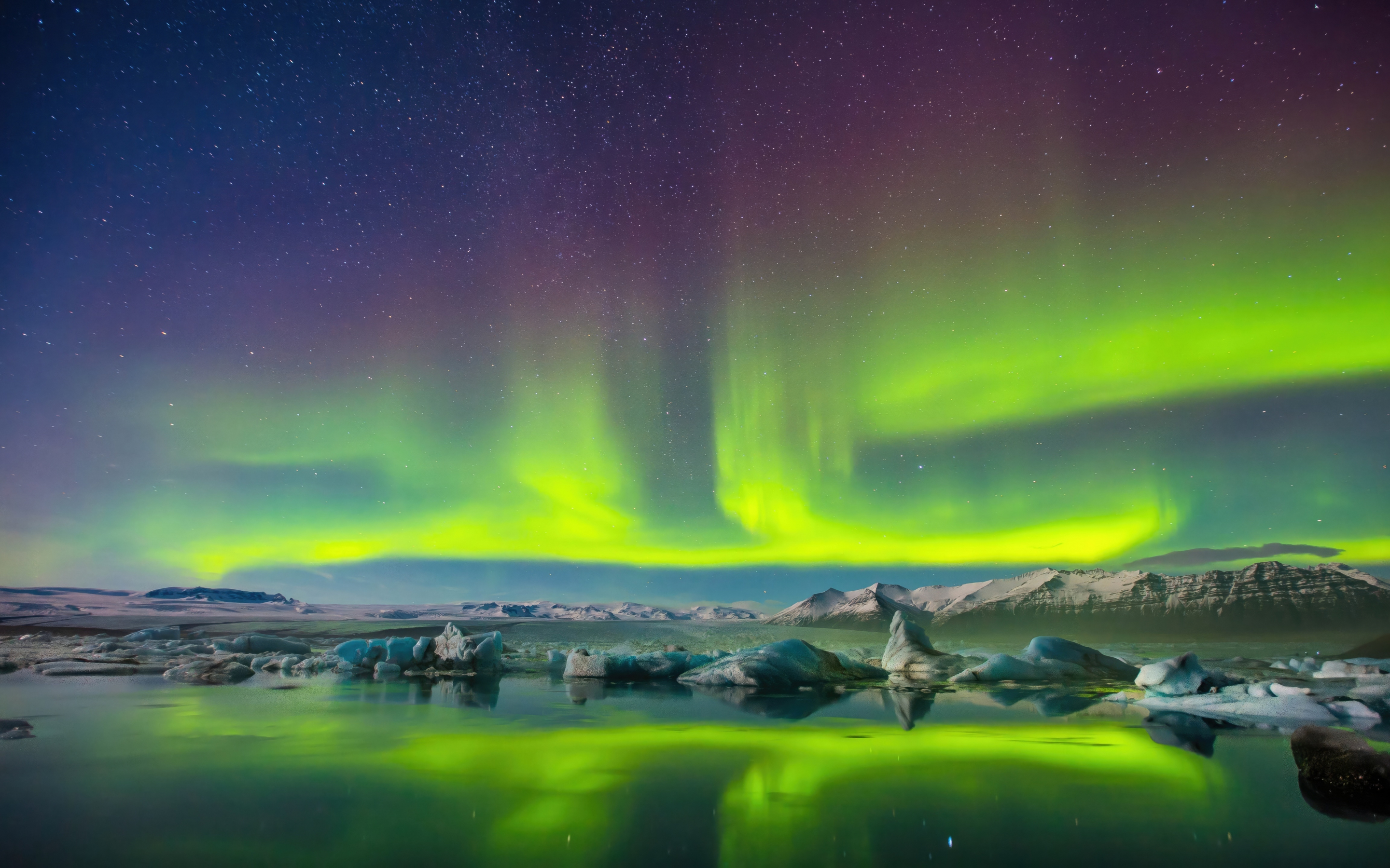 Northern lights, Aurora Borealis, elegance of night, nature, 2880x1800 wallpaper