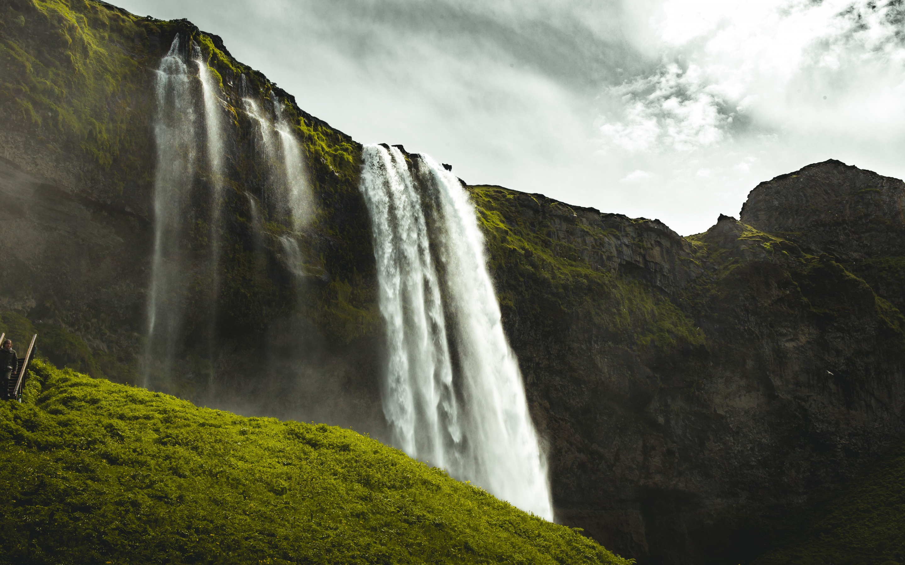 Waterfall, nature, Seljalandsfoss, Iceland, 2880x1800 wallpaper