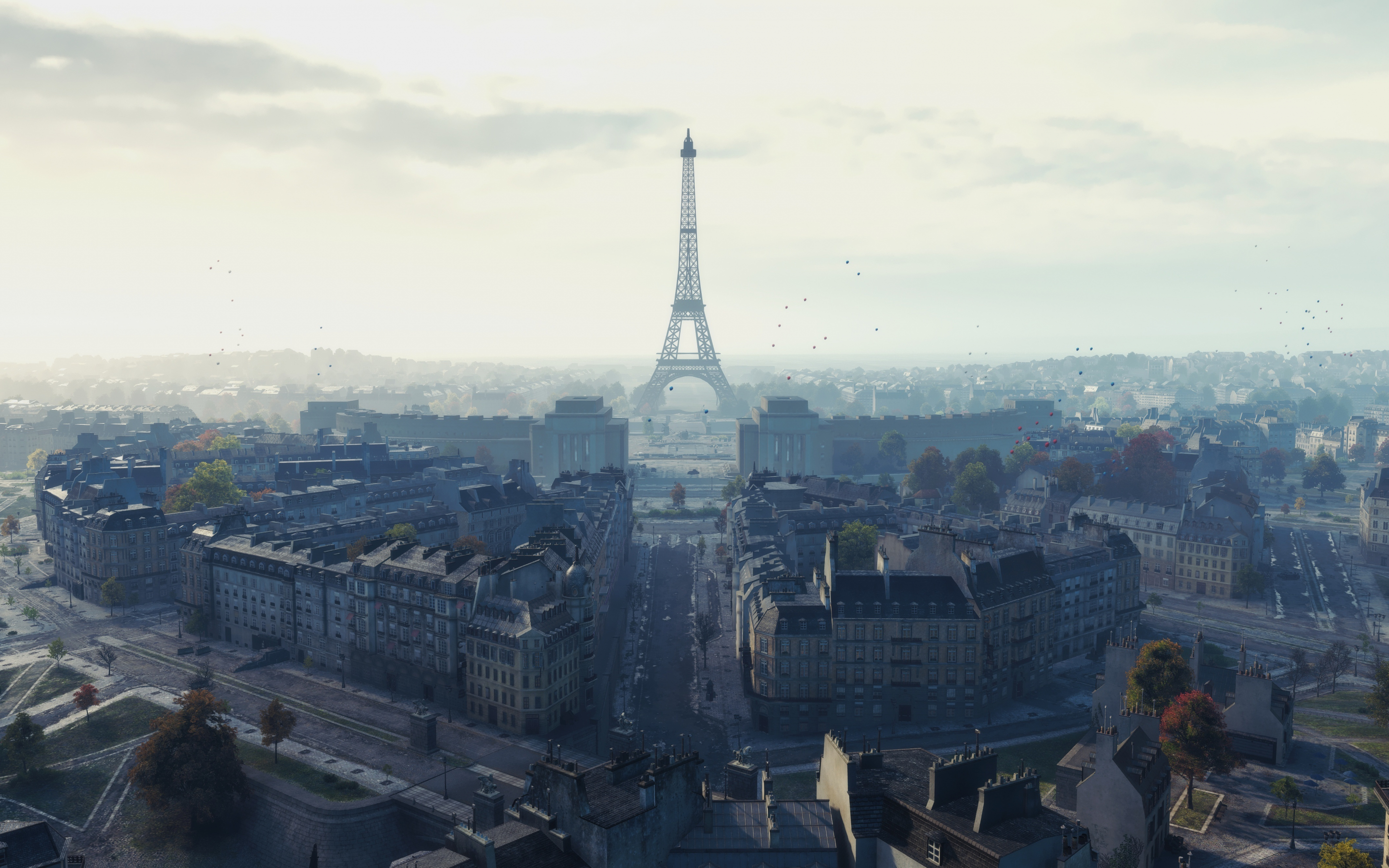 Paris, city, world of tanks, video game, Eiffel Tower, 2880x1800 wallpaper