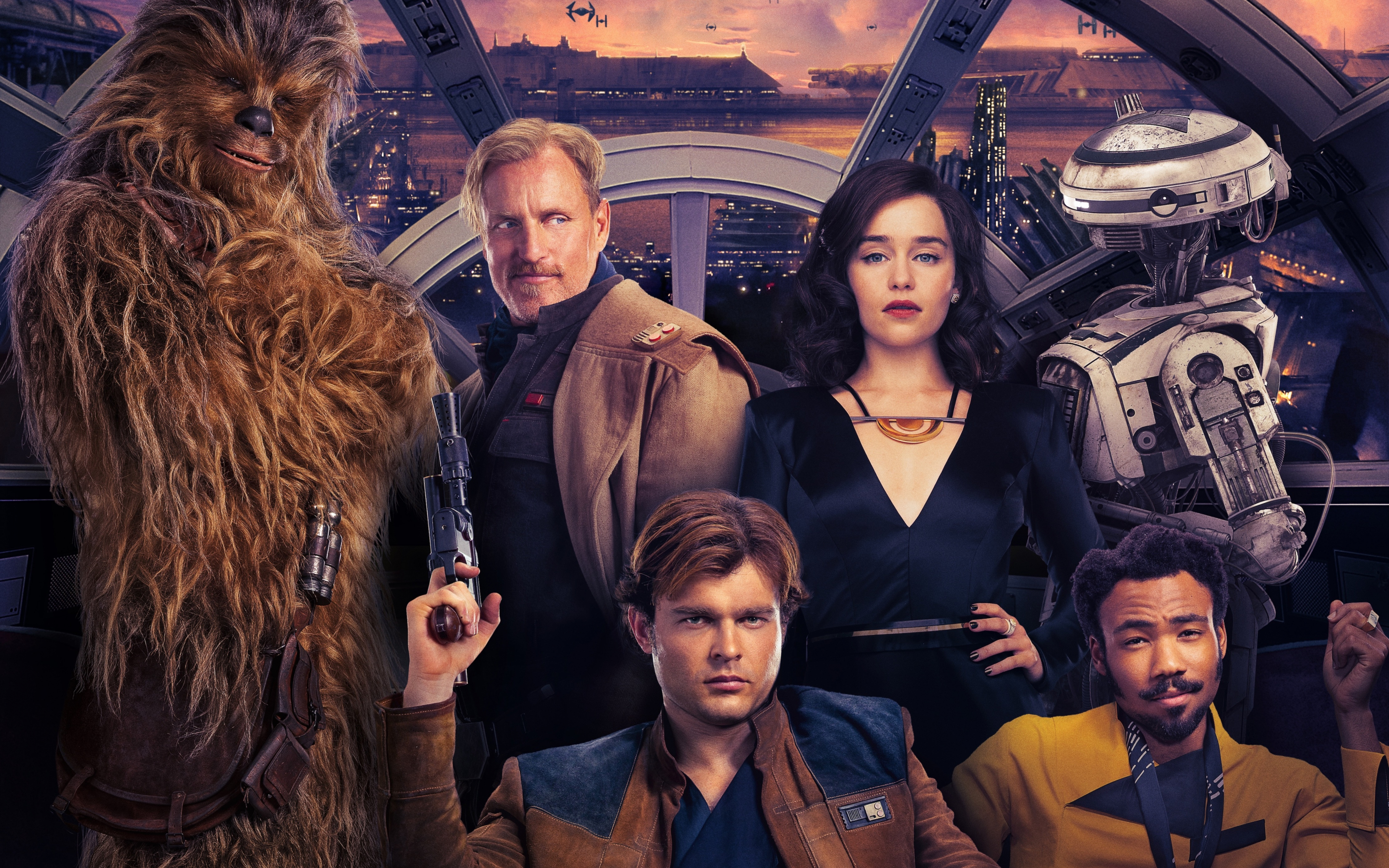 Solo: A star Wars Story, Qira, Lando Calrissian, Han Solo, 2880x1800 wallpaper