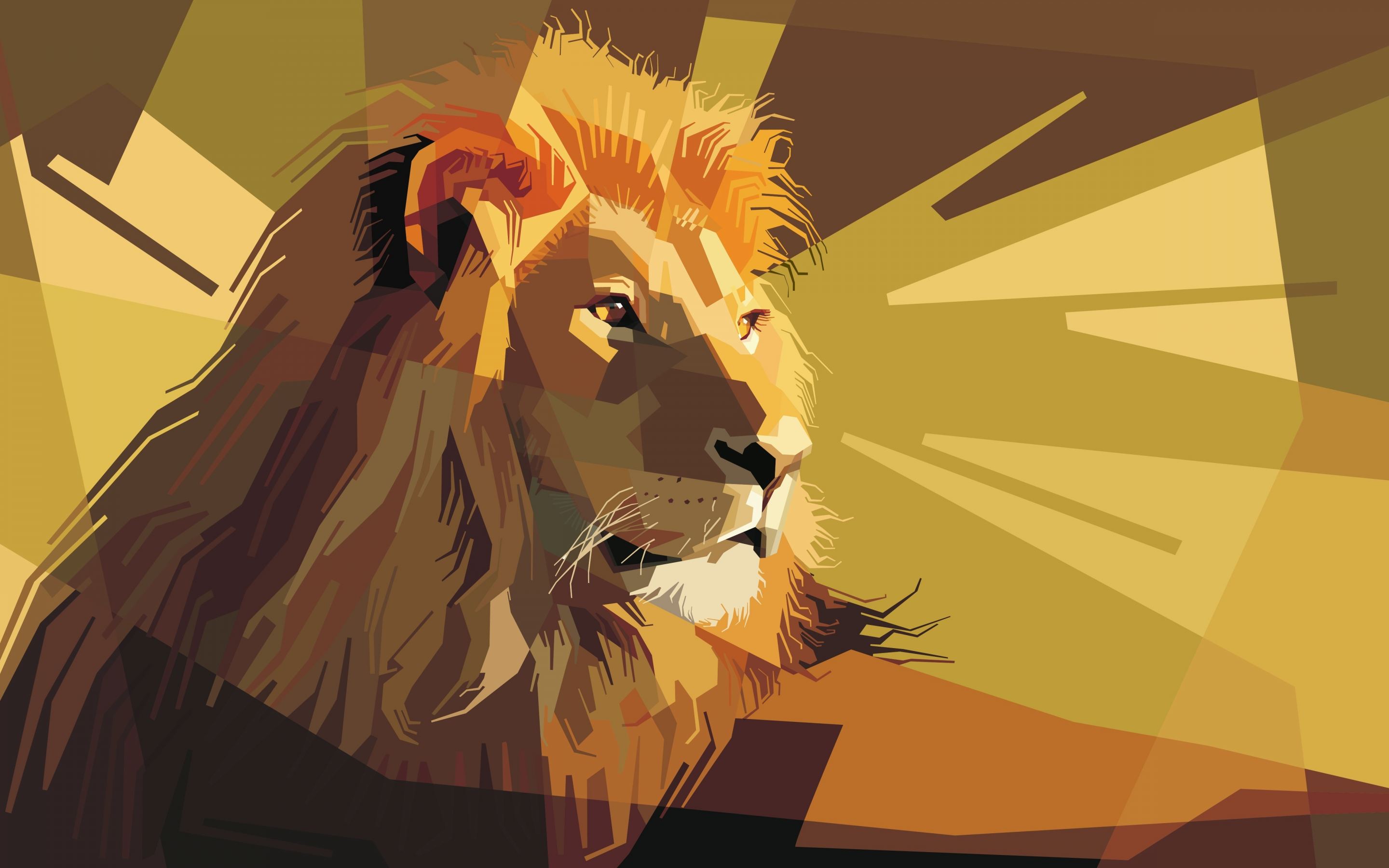 Artistic lion, muzzle, art, 2880x1800 wallpaper