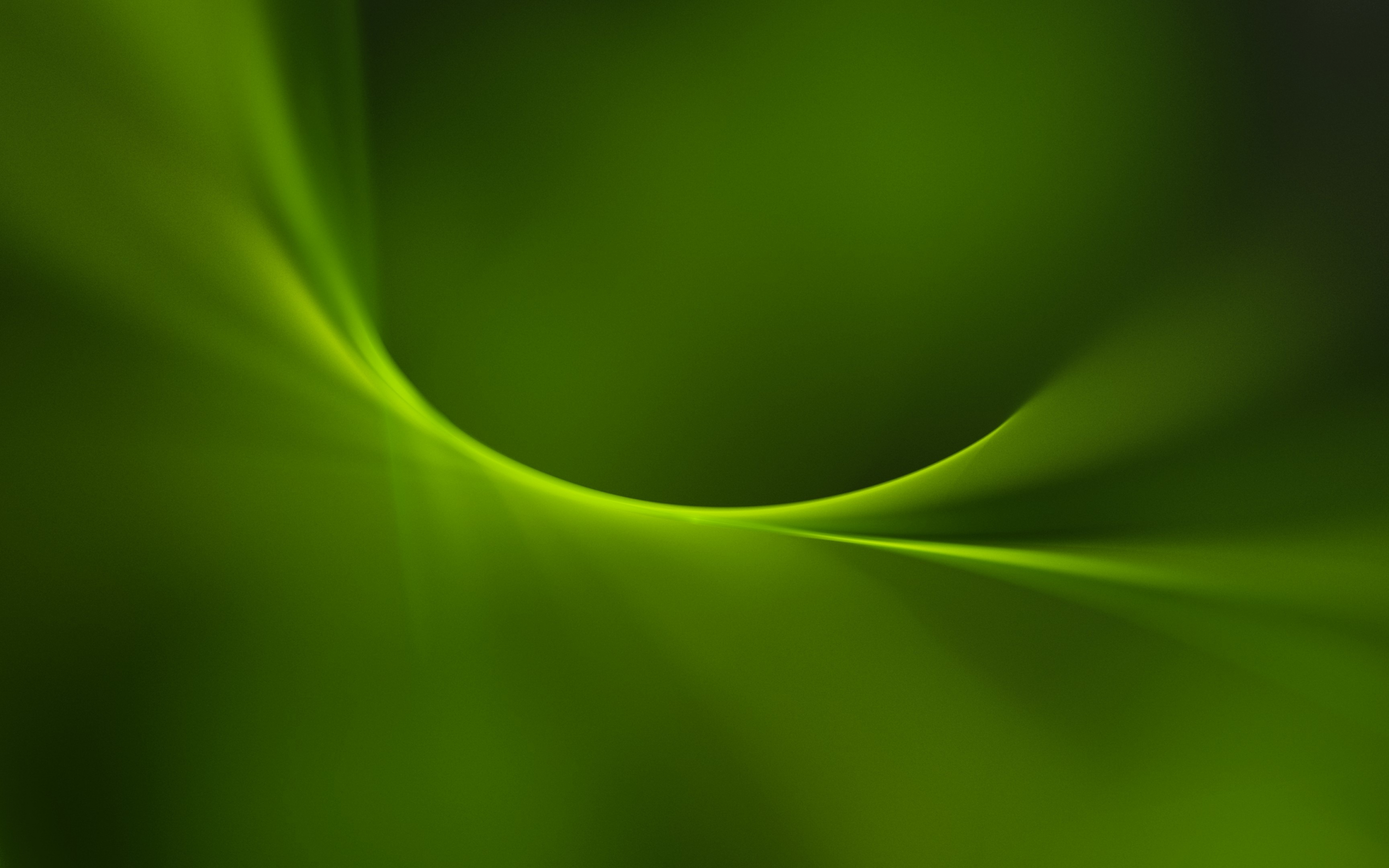 Simple green curves, abstract, 2880x1800 wallpaper
