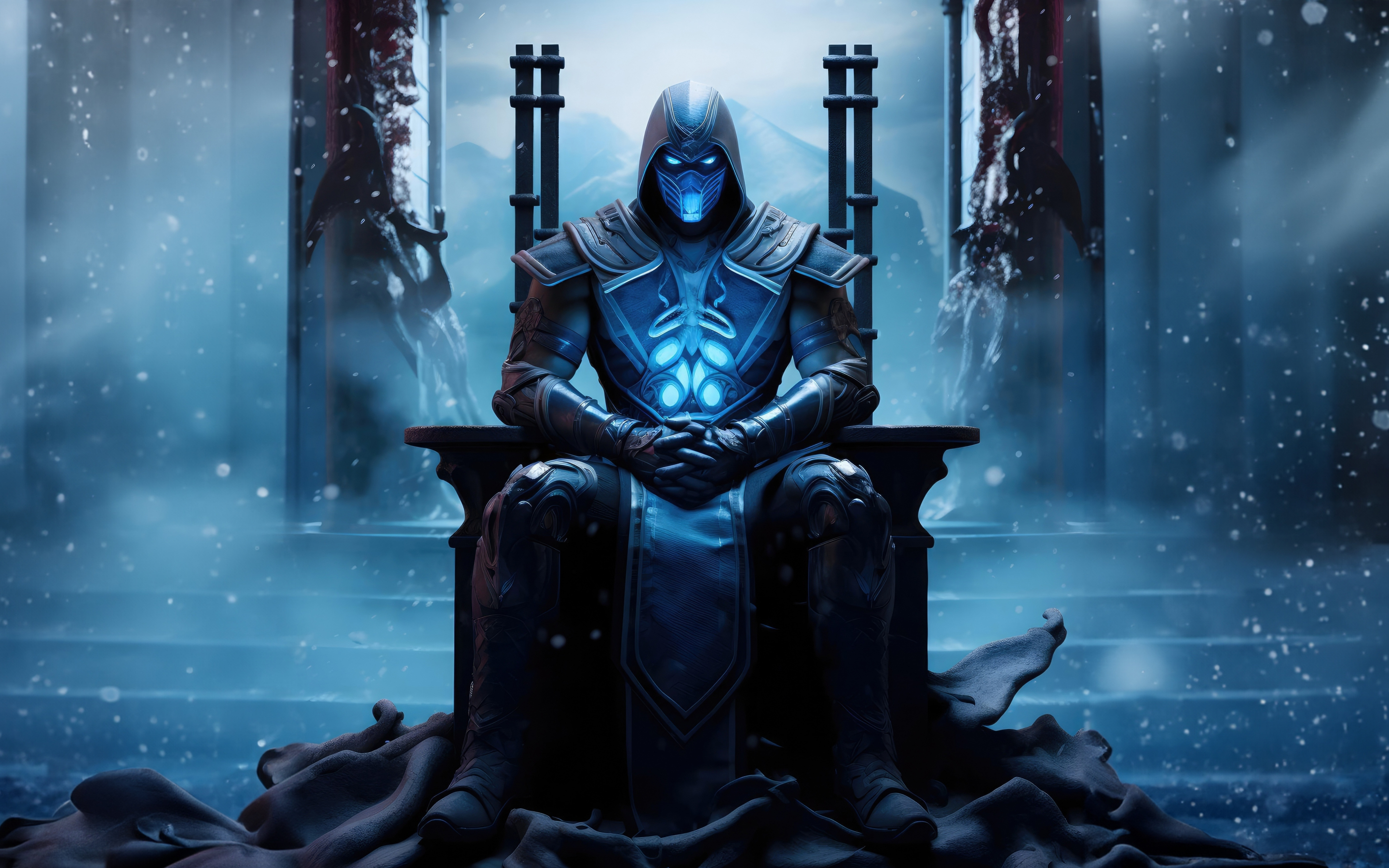 Ice Master Sub-Zero, king of ice world, game, 2880x1800 wallpaper