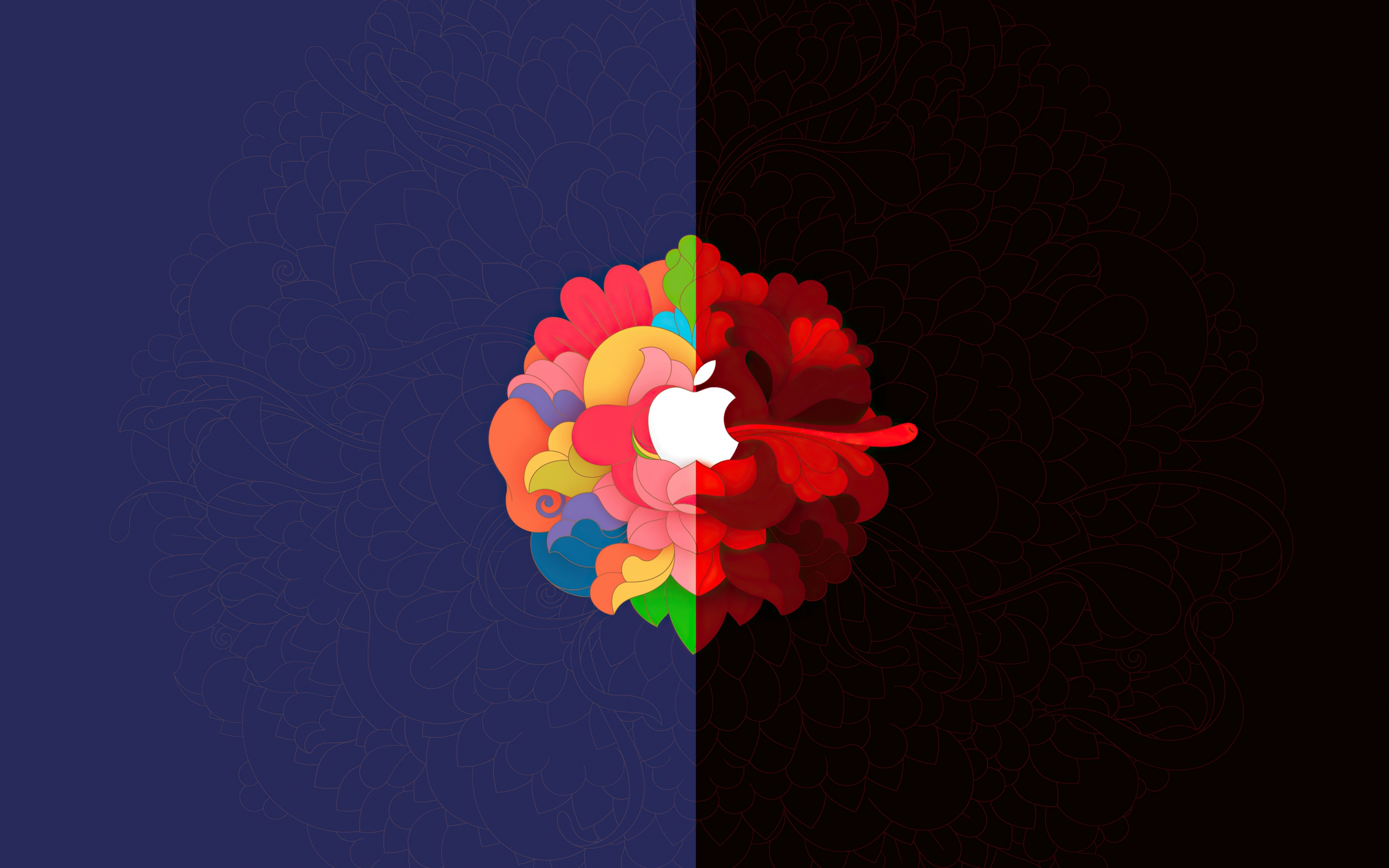 Apple logo, colorful, abstract, 2880x1800 wallpaper