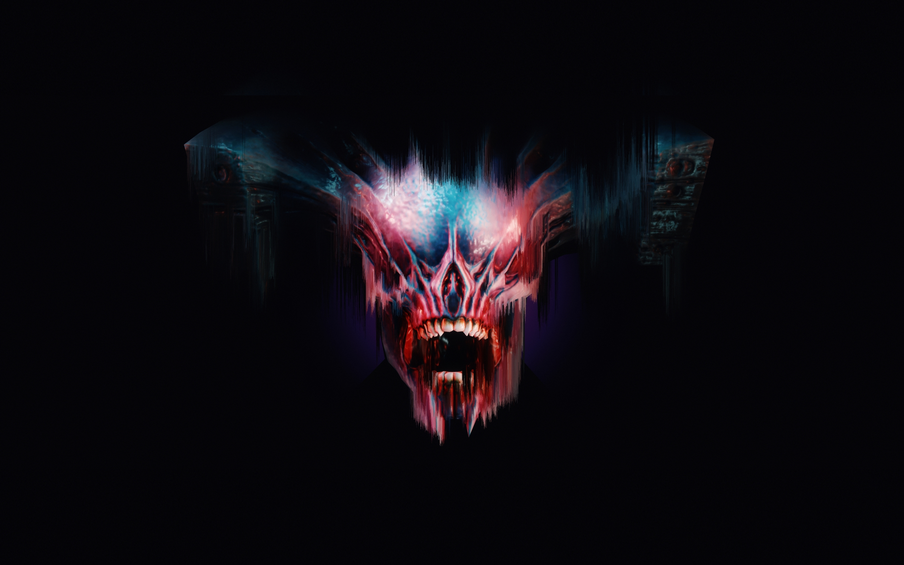 Doom Eternal, skull, video game, dark art, 2880x1800 wallpaper