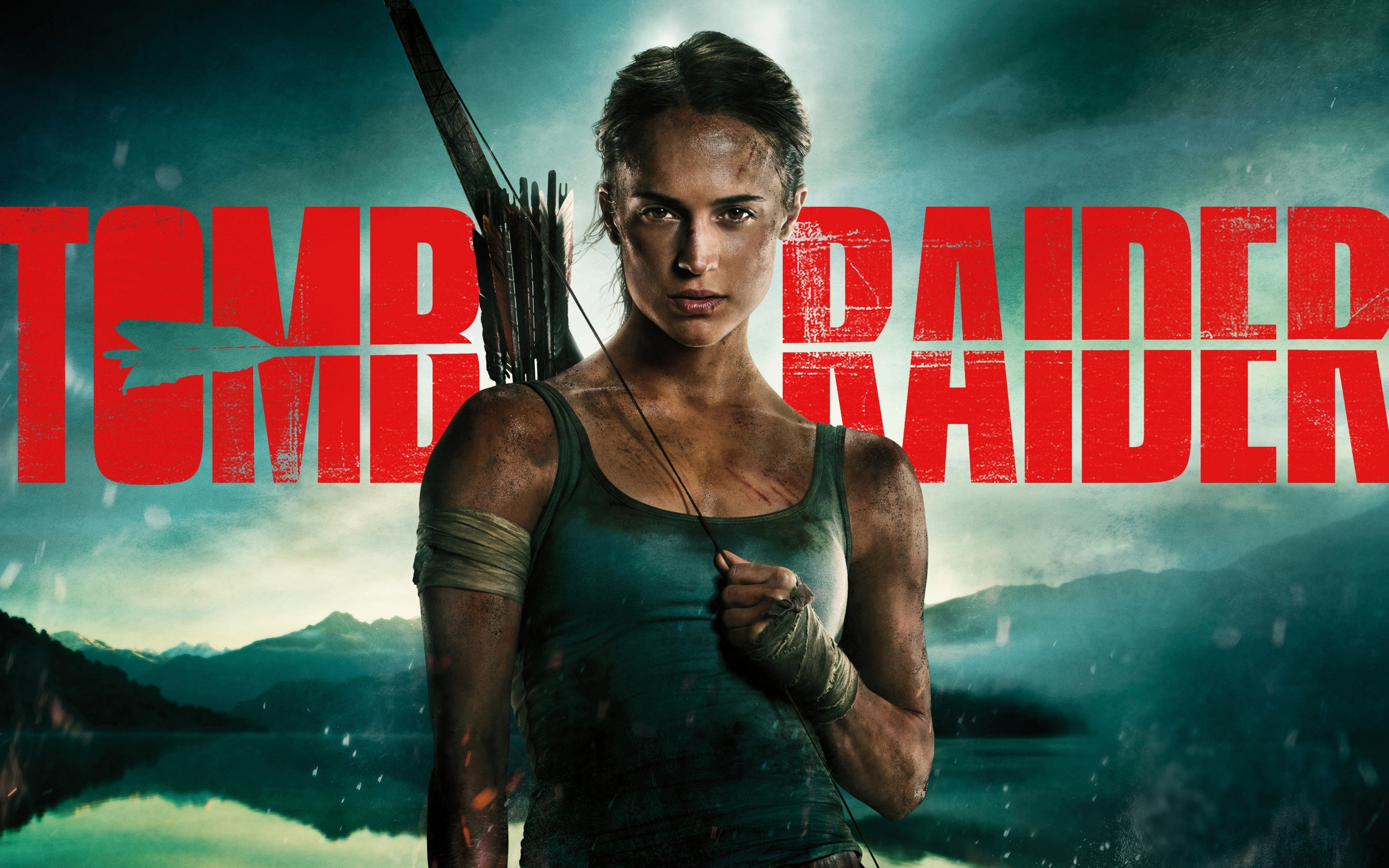 Poster, movie, Alicia Vikander, Lara Croft, Tomb Raider, 2018, 2880x1800 wallpaper