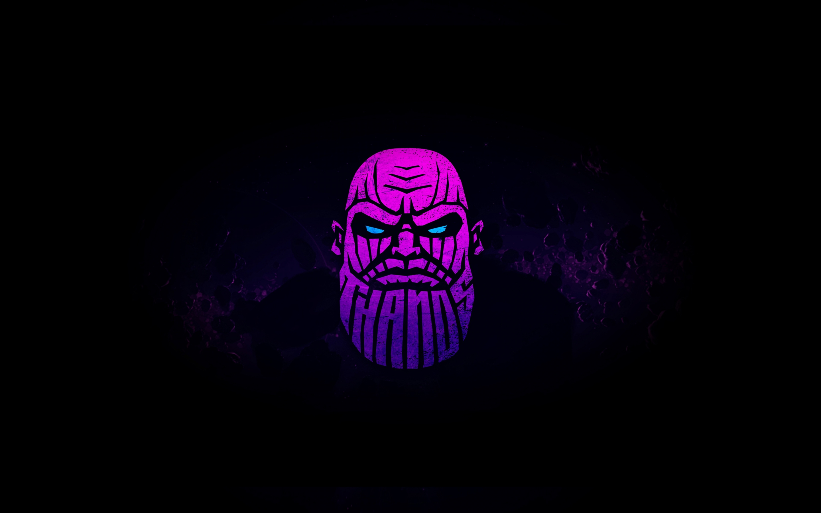 Thanos, purple face, minimal, art, 2880x1800 wallpaper