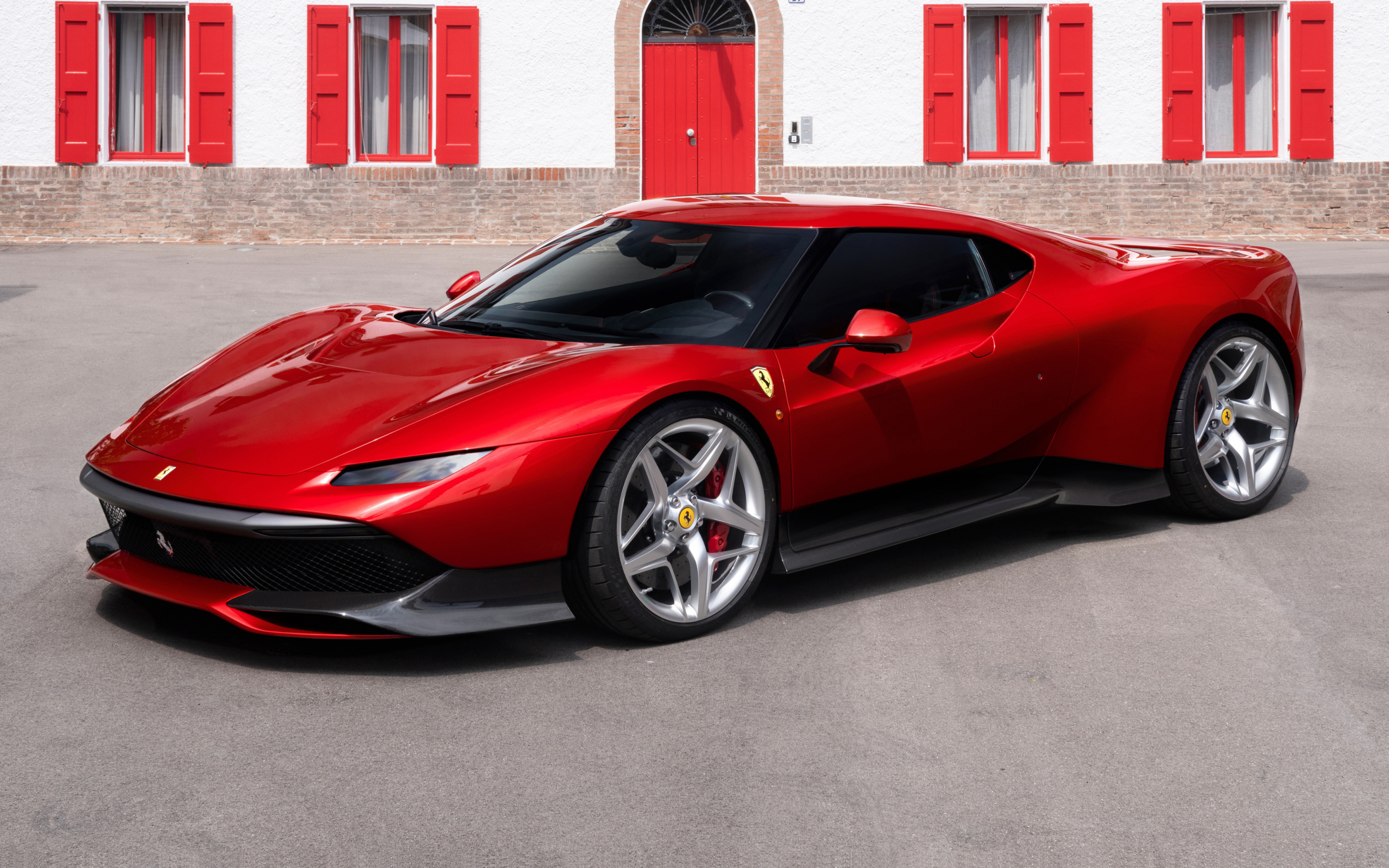 Red, Ferrari SP38, 2018, 2880x1800 wallpaper