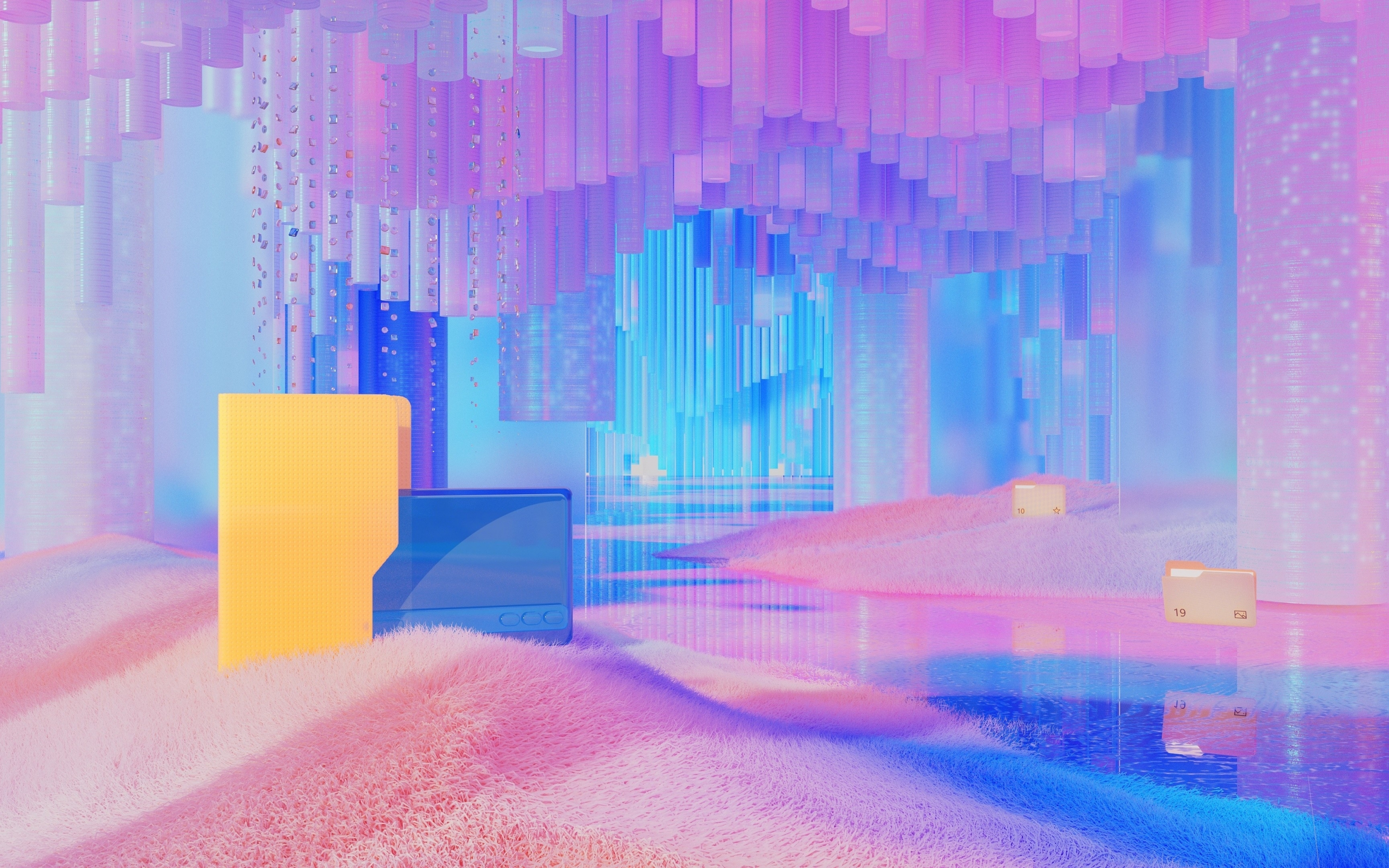 Abstract 3D shapes, colorful, Microsoft 365, 2880x1800 wallpaper