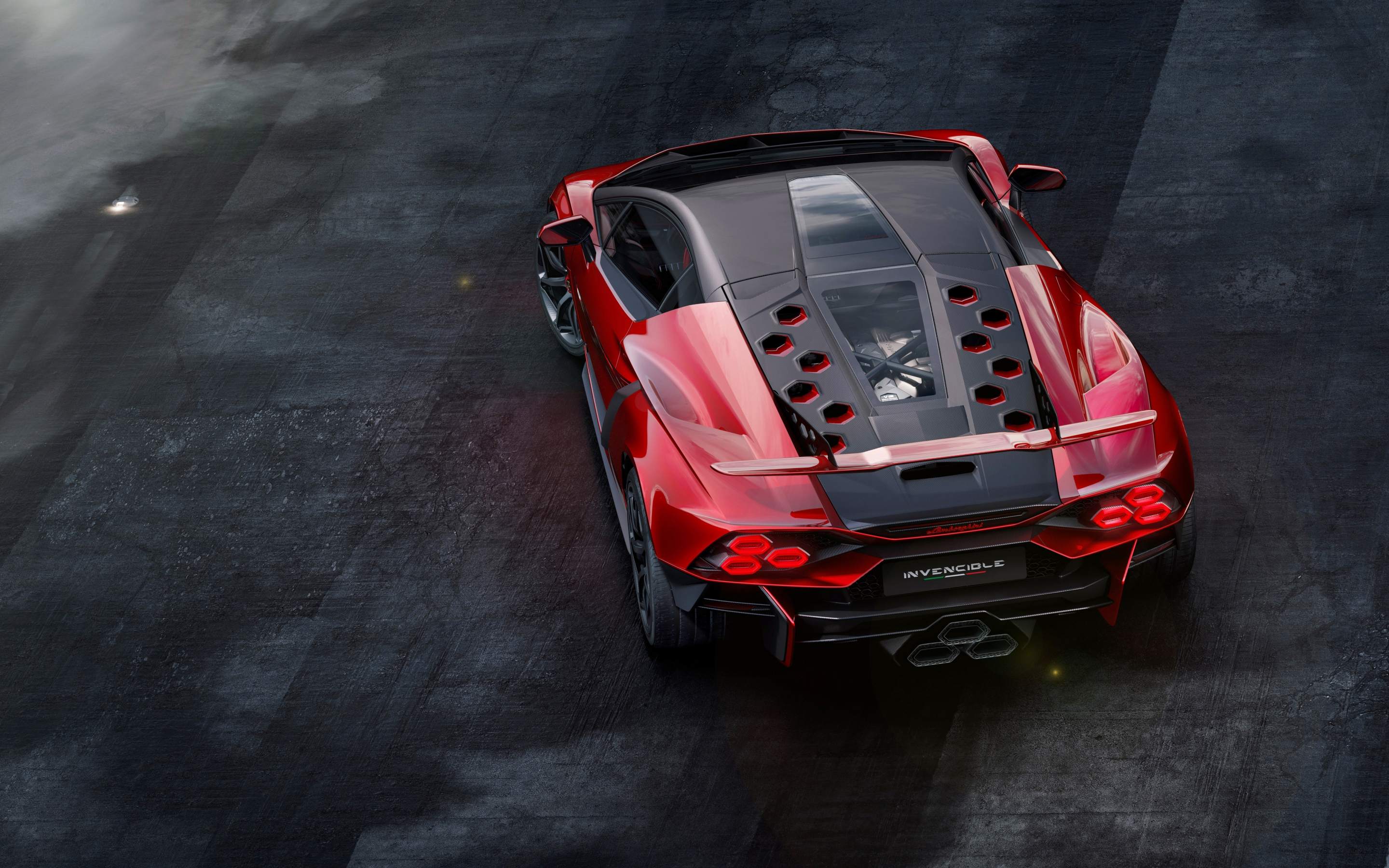 Lamborghini Invencible, car, red car 2023, 2880x1800 wallpaper