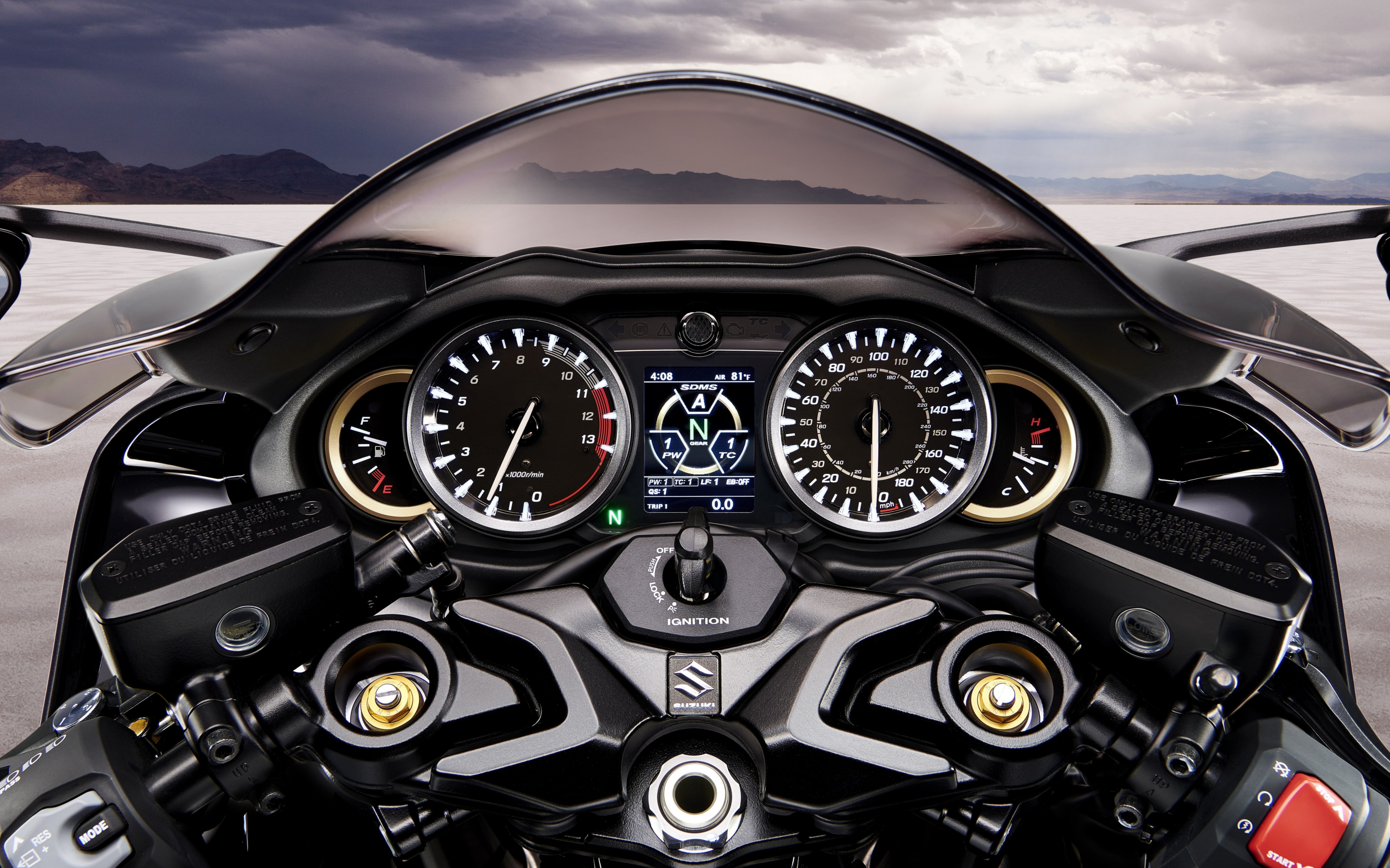 Suzuki Hayabusa, bike's speedometer, 2880x1800 wallpaper
