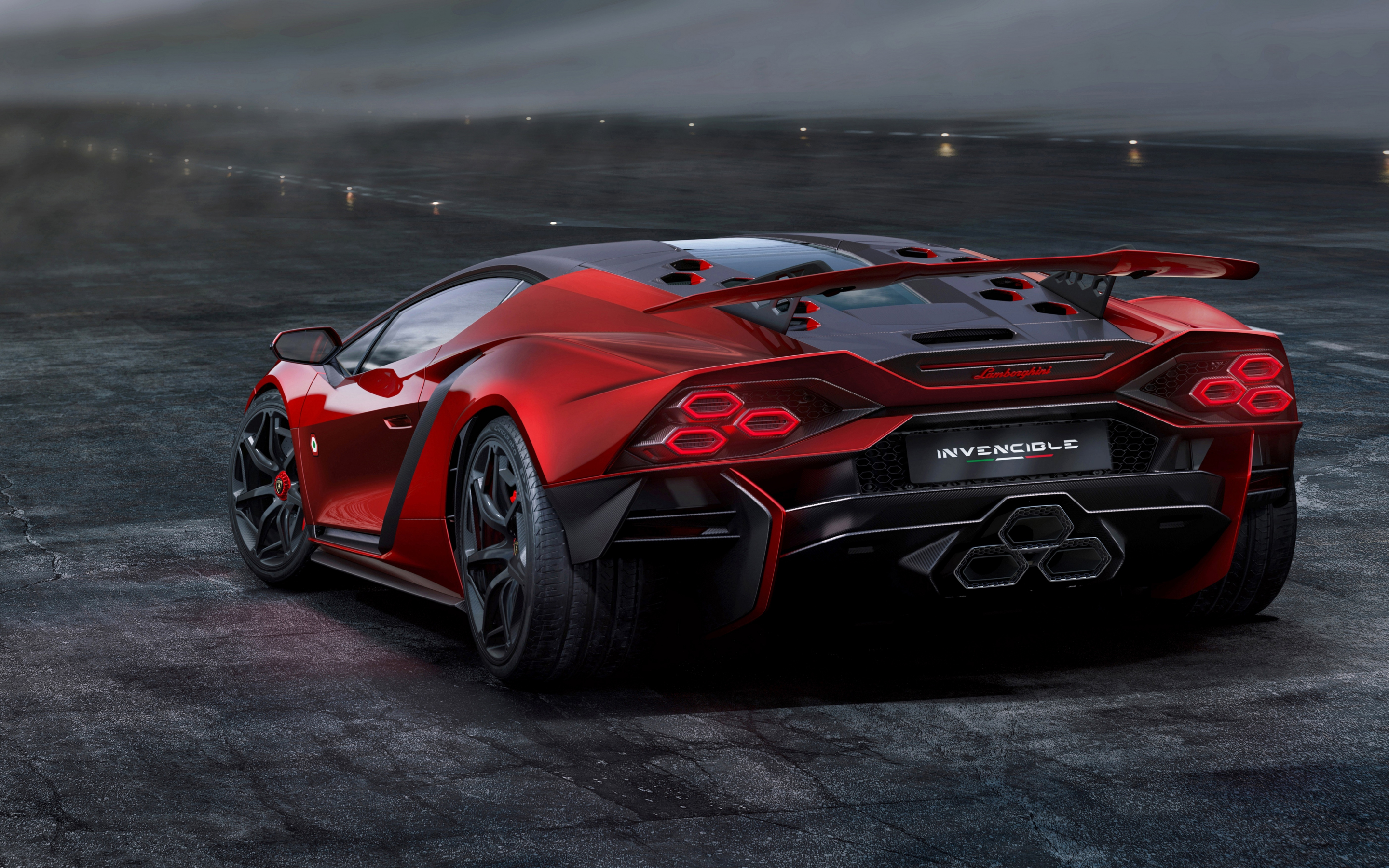 2023, red Lamborghini Invencible, 2880x1800 wallpaper