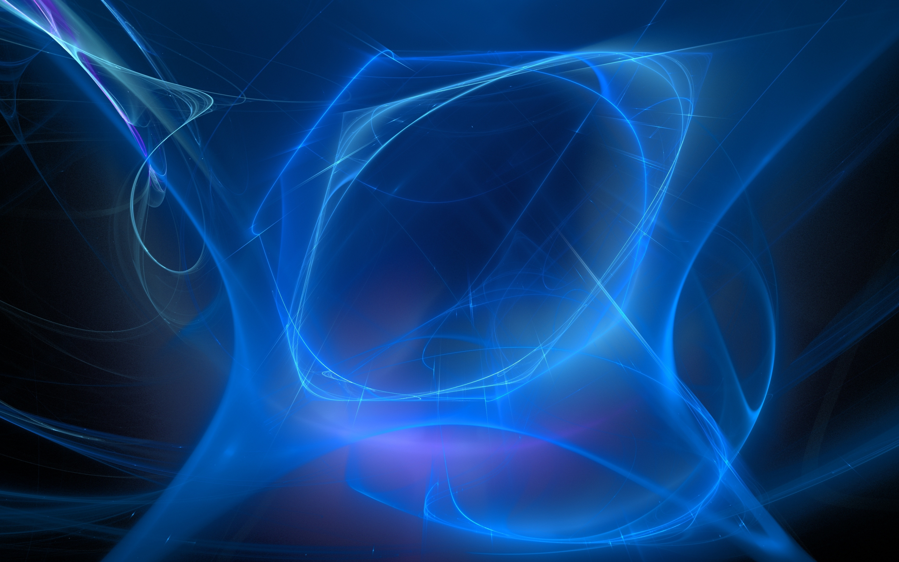 Blue lines, pattern, digital, fractal art, 2880x1800 wallpaper