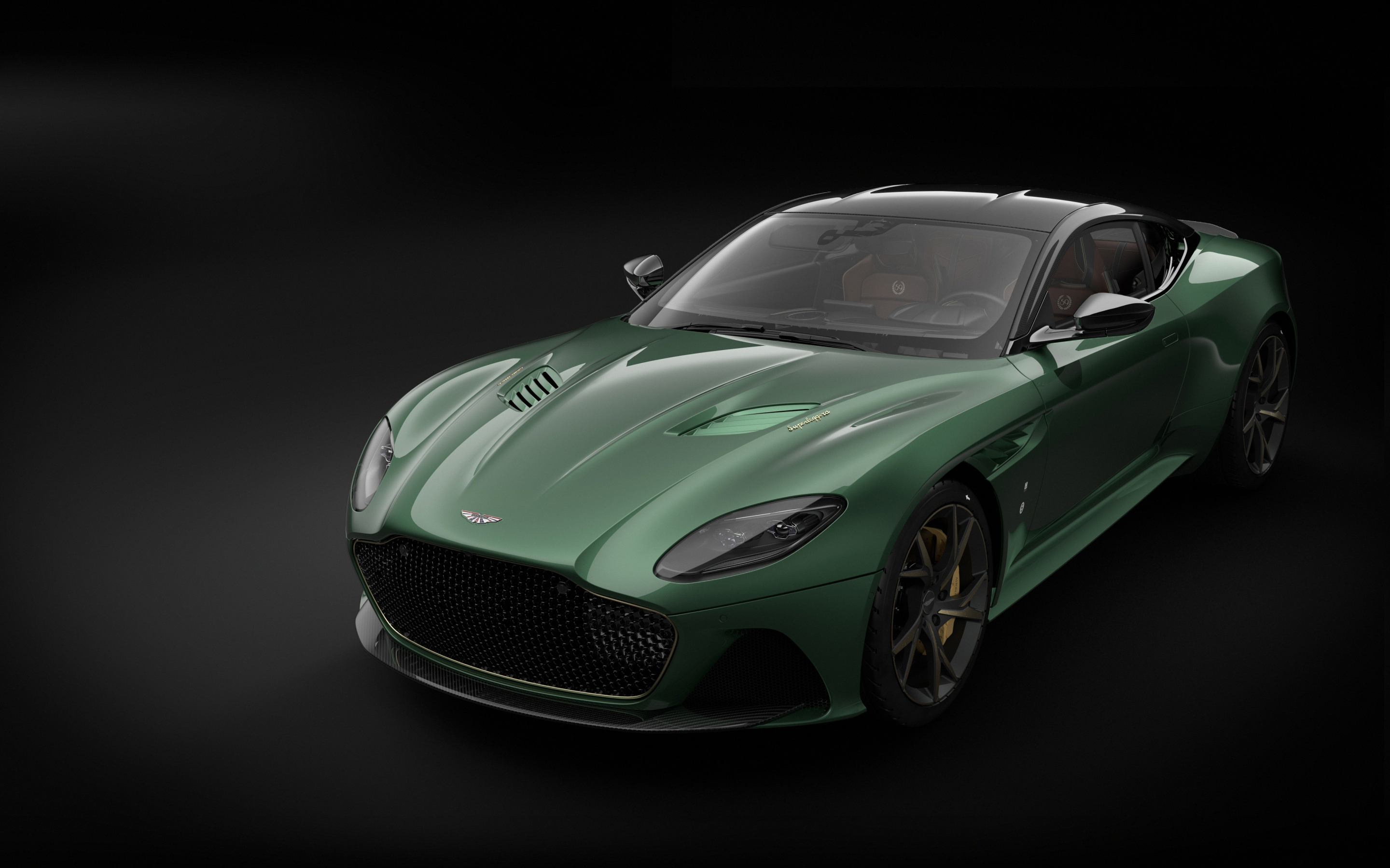Green, Aston Martin DBS, portrait, 2880x1800 wallpaper